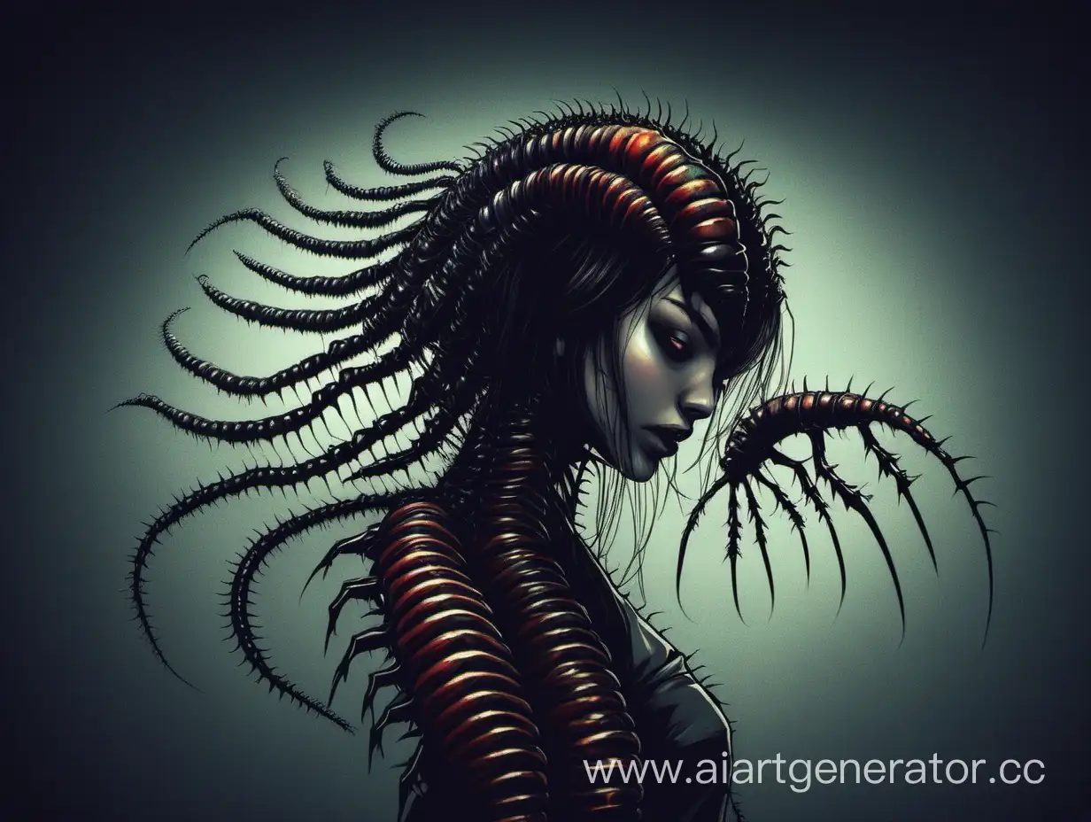 Enigmatic-Centipede-Girl-in-Shadowy-Ambiance