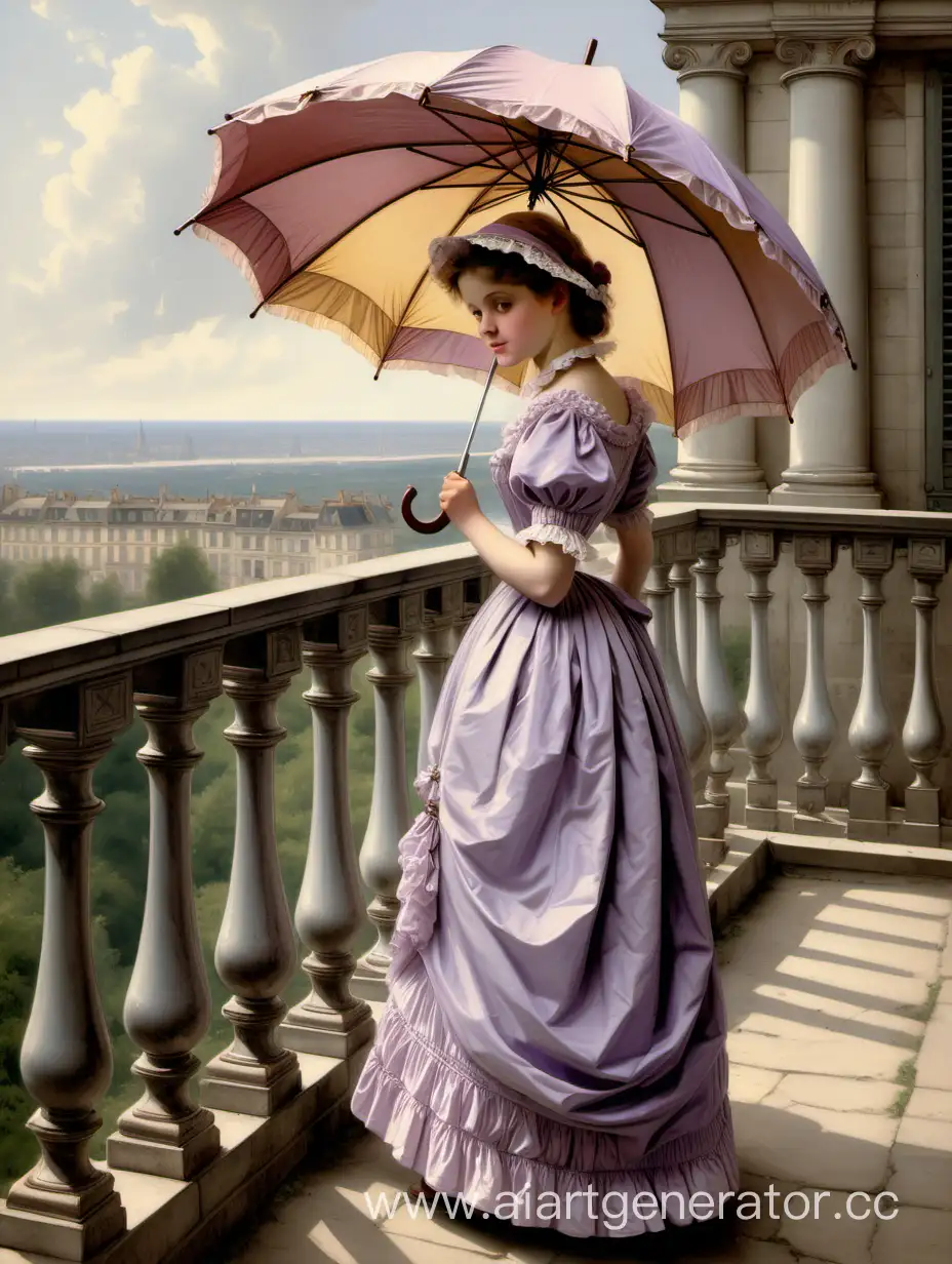 Elegant-19th-Century-French-Girl-with-Sun-Umbrella