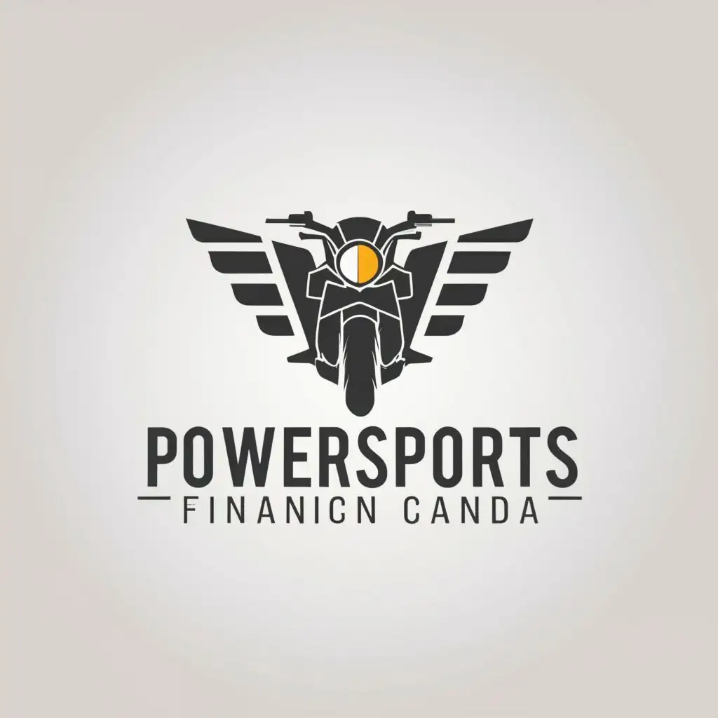 a logo design,with the text "POWERSPORTS FINANCING CANADA", main symbol:powersports,Moderate,clear background