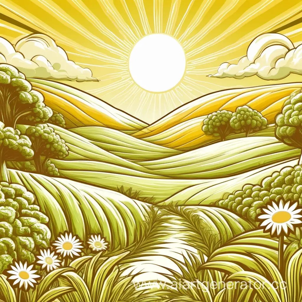 Vibrant-Sunny-Landscape-Decorative-Artwork