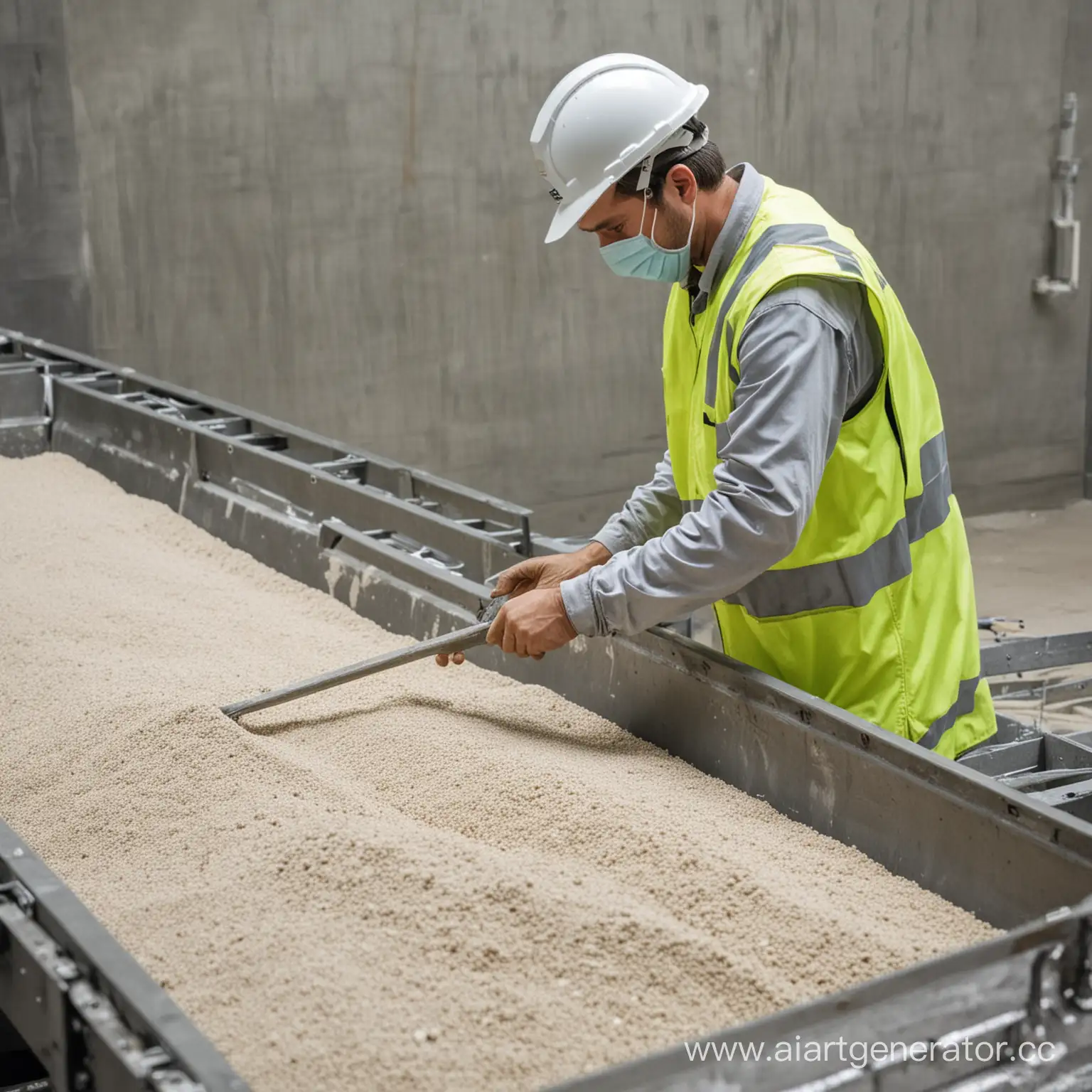 Industrial-Lime-Sorting-Worker-in-Protective-Clothing-at-Conveyor-Belt