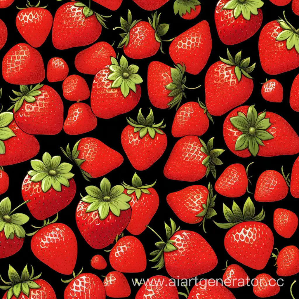 铺满草莓的背景图