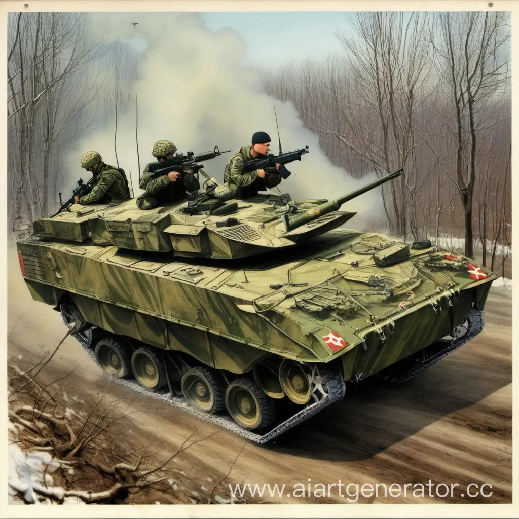 Открытка к 23 февраля , связанная со специальной военной операцией на Украине