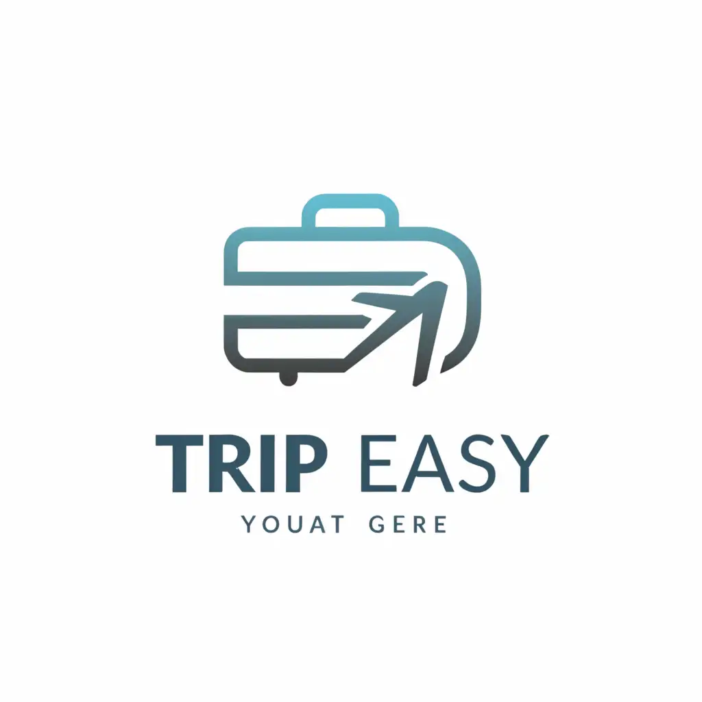 a logo design,with the text "Trip Easy", main symbol:travel, trip,Moderate,be used in Travel industry,clear background