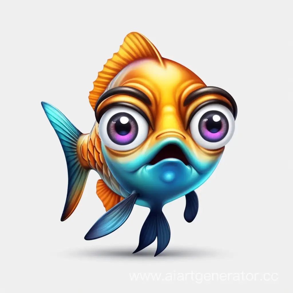 Amusing-Fish-with-Expressive-Eyebrows-and-a-Playful-Suspicion-Emoji