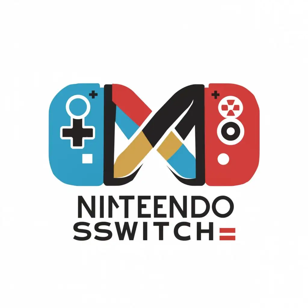 a logo design,with the text "NINTENDO SWITCH", main symbol:NINTENDO SWITCH,Moderate,be used in Sports Fitness industry,clear background