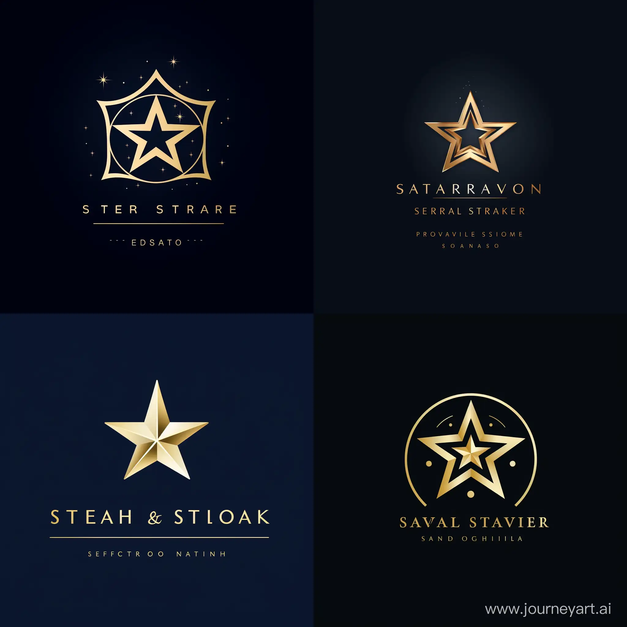 create a logo for a company, working in the selling and marketing of the luxury residentials, the name of the company expresses a bright burning star