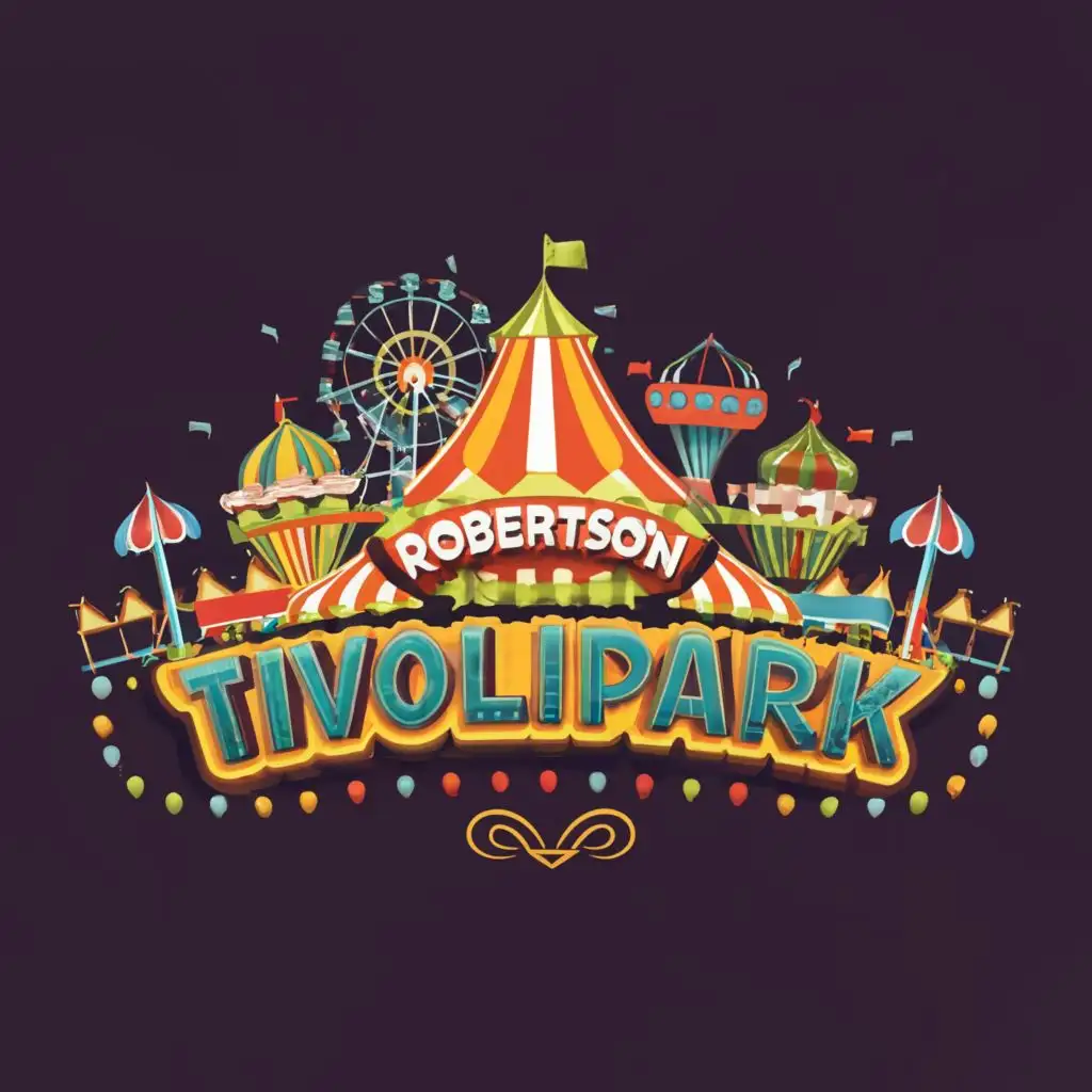LOGO-Design-For-Robertsons-Tivoli-Park-Vibrant-Carnival-Theme-with-Playful-Typography
