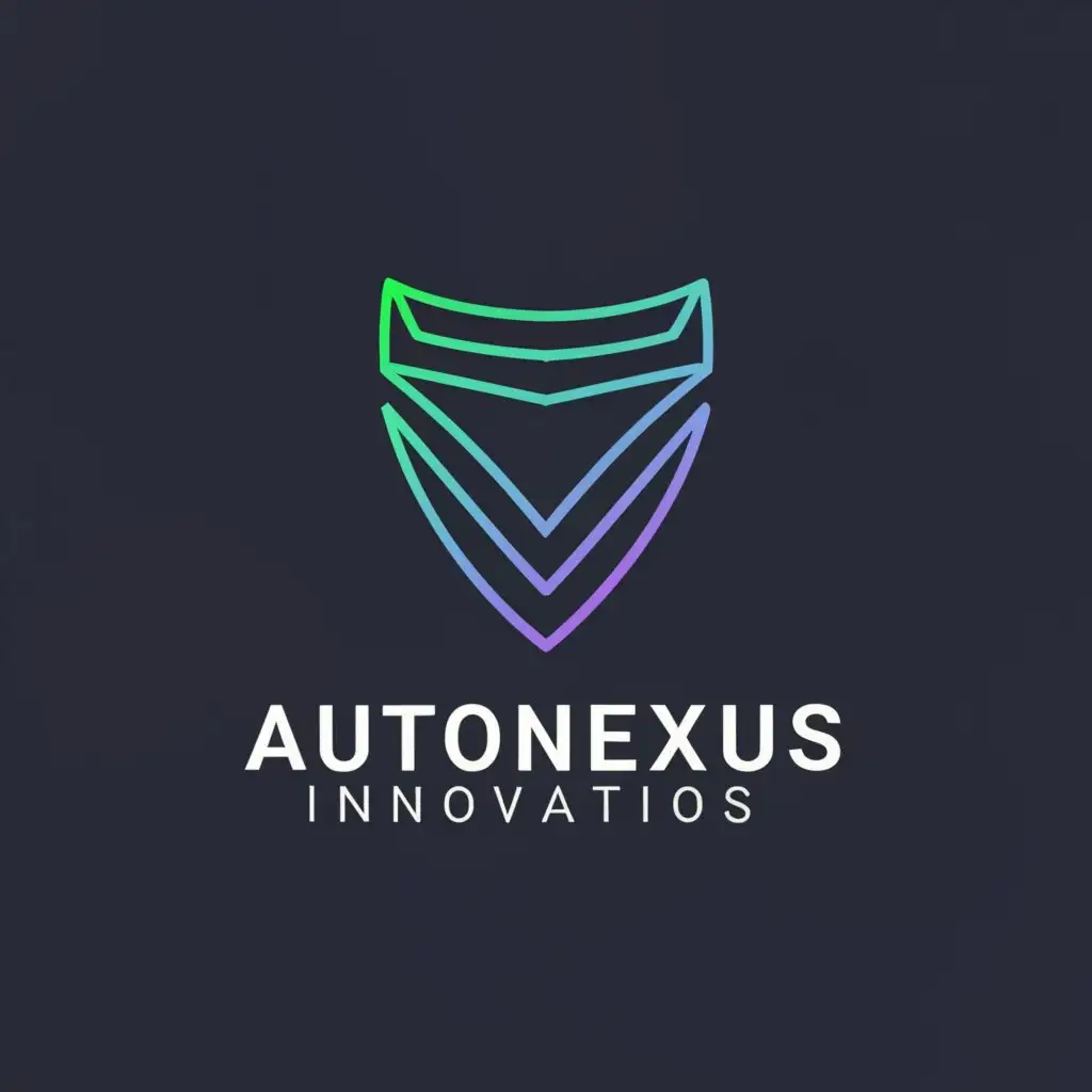a logo design,with the text "AutoNexus Innovations", main symbol:a logo design,with the text "AutoNexus Innovations", main symbol:SHIELD, MODERATED. BE USED IN AUTOMOTIVE INDUSTRY. MODIFIED CAR IN BACKGROUND,Moderate,clear background,complex,clear background