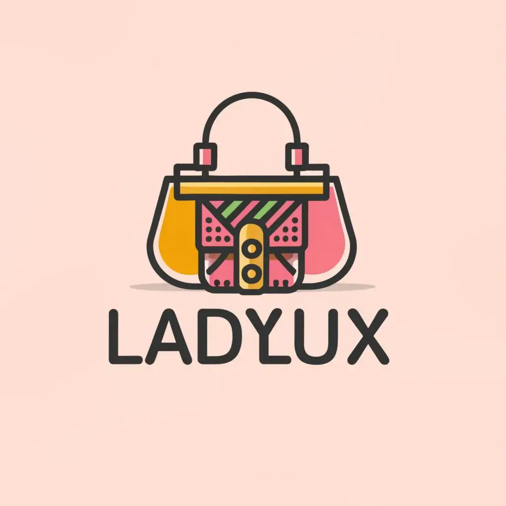 LOGO-Design-for-LadyLux-Elegant-Typography-with-Womens-Bags-and-Purse-Theme