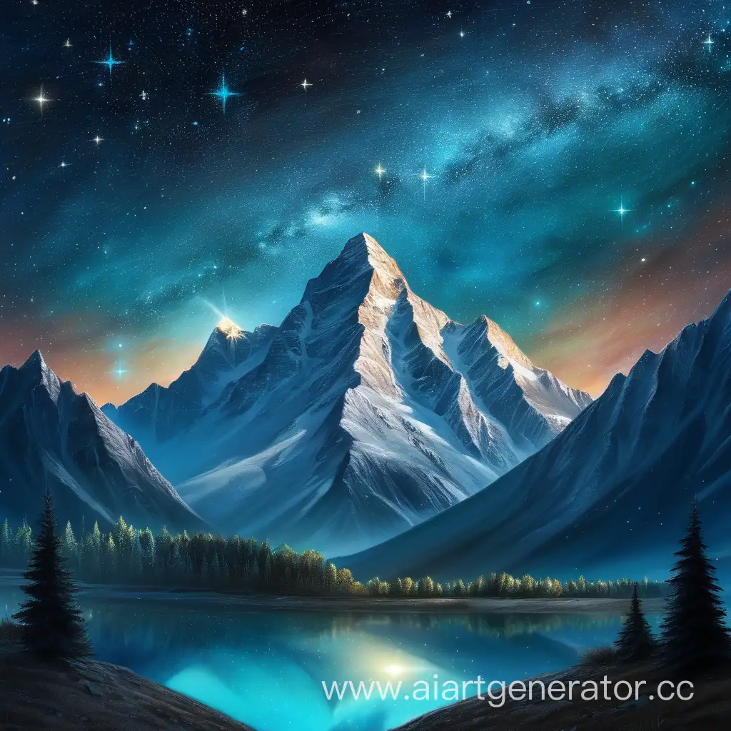 Tranquil-Turquoise-Mountain-under-Starlit-Sky-Radiating-Peaceful-Blessings