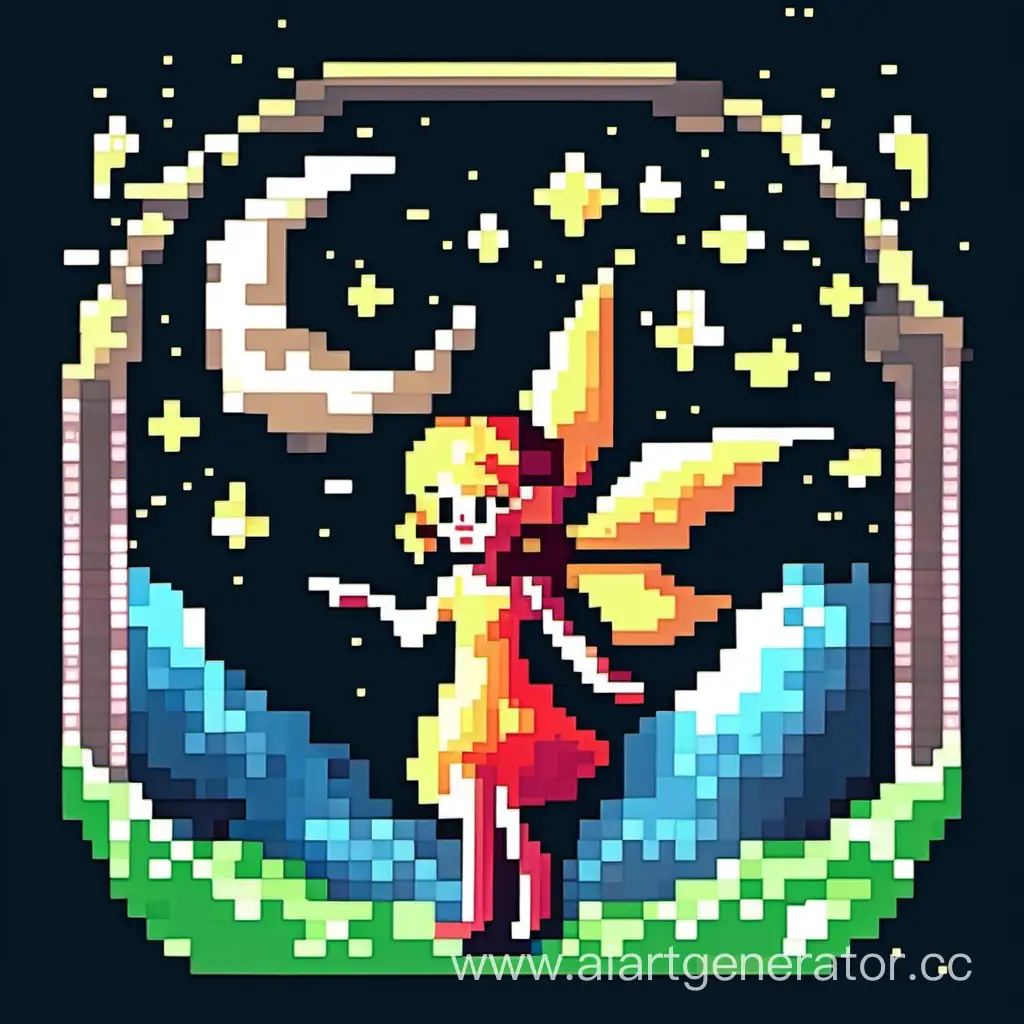 Pixel-Art-Fairy-Gazing-at-Moonlight