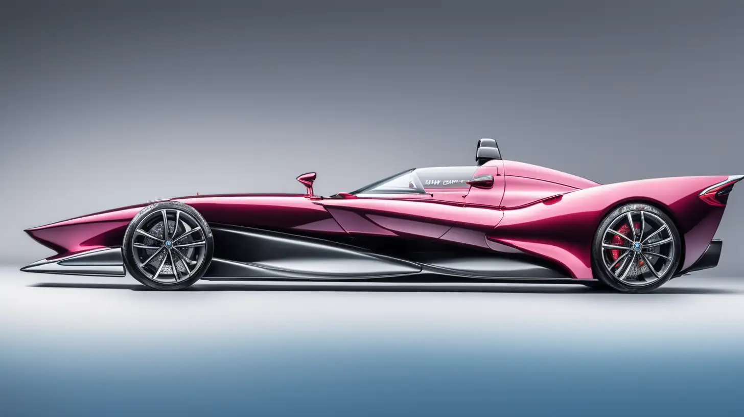 Dynamic Side View of HighSpeed Car on Gradient Background