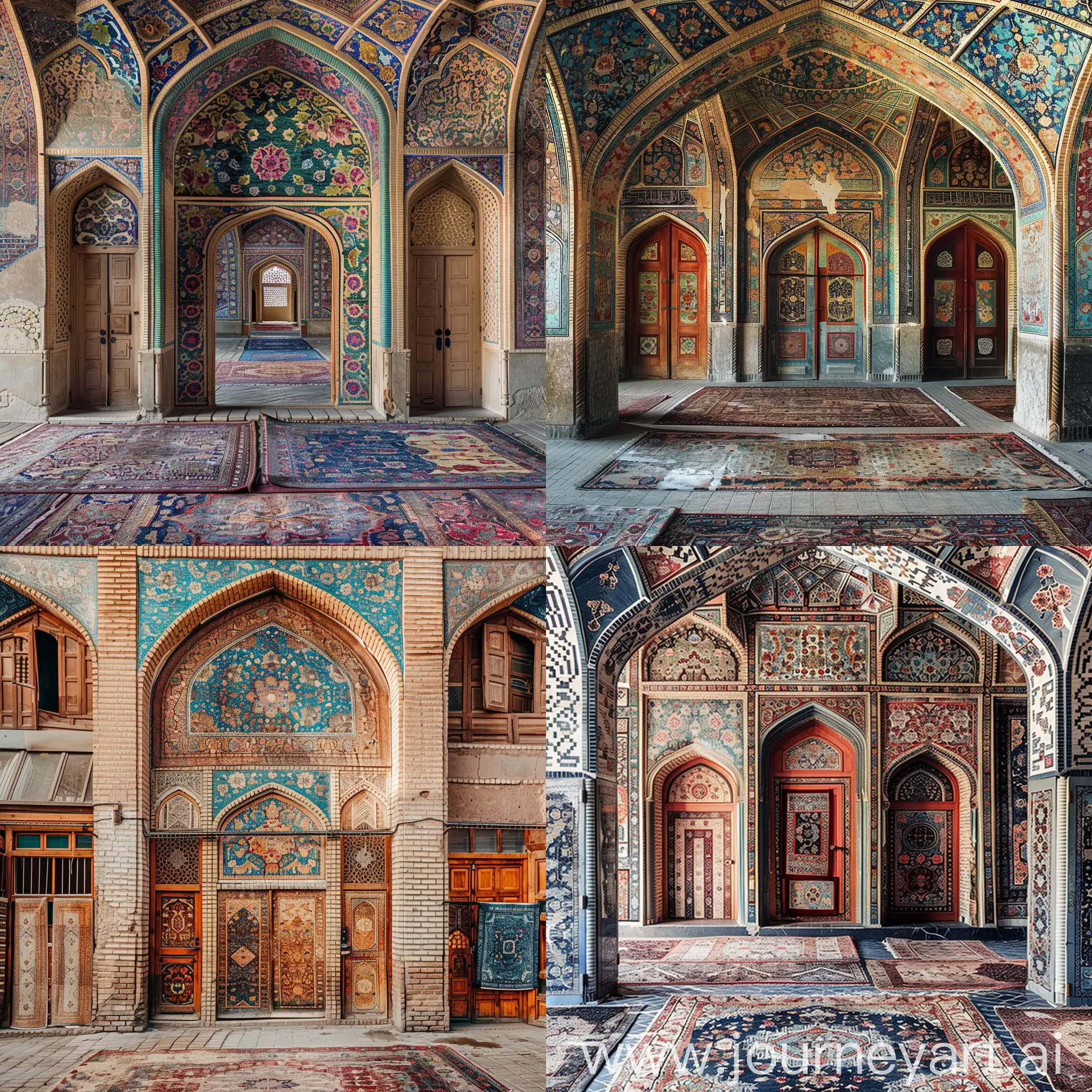 ranian architecture where all doors, walls and floors are covered with Iranian carpets