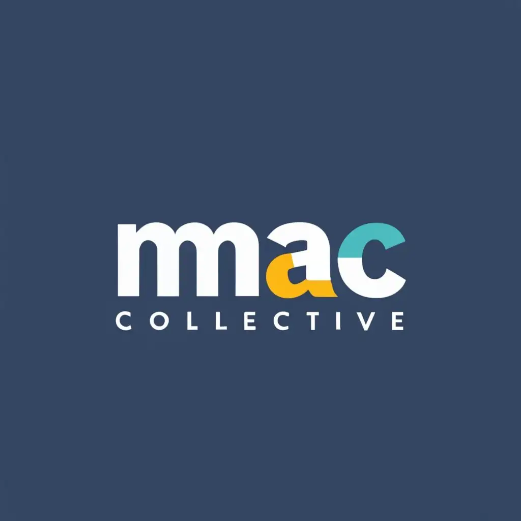 logo, Letters, with the text "MAC Collective", typography, be used in Internet industry