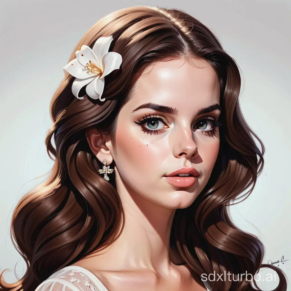 Caricature of a Lana Del Rey