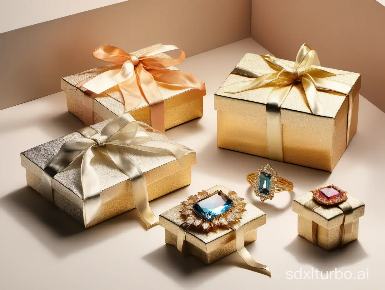 Golden age dazzling jewelry gift box
