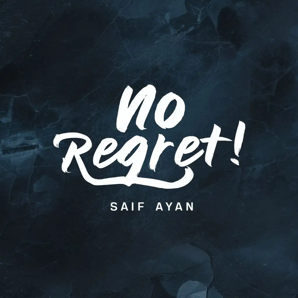 logo, __No regret! 🥂🖤, with the text "Saif AyaN", typography