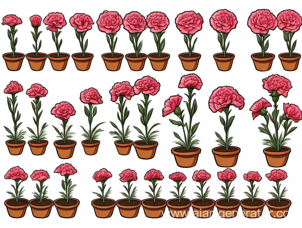 Cartoon-Carnation-Growth-Seed-to-Full-Bloom-in-10-Stages
