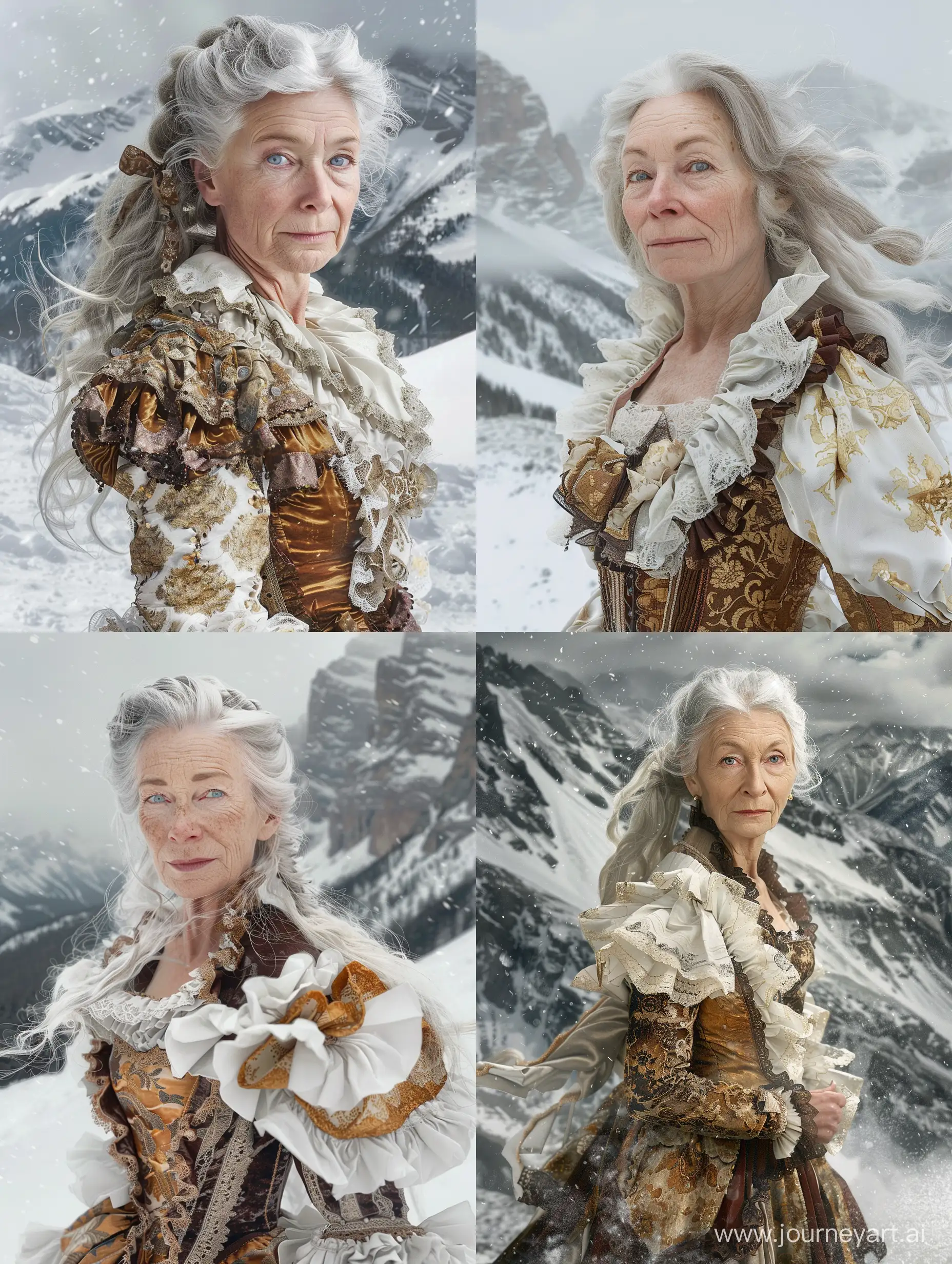 Elegant-Aristocrat-in-Winter-Wonderland-Vintage-Fashion-Amidst-Snowy-Mountains