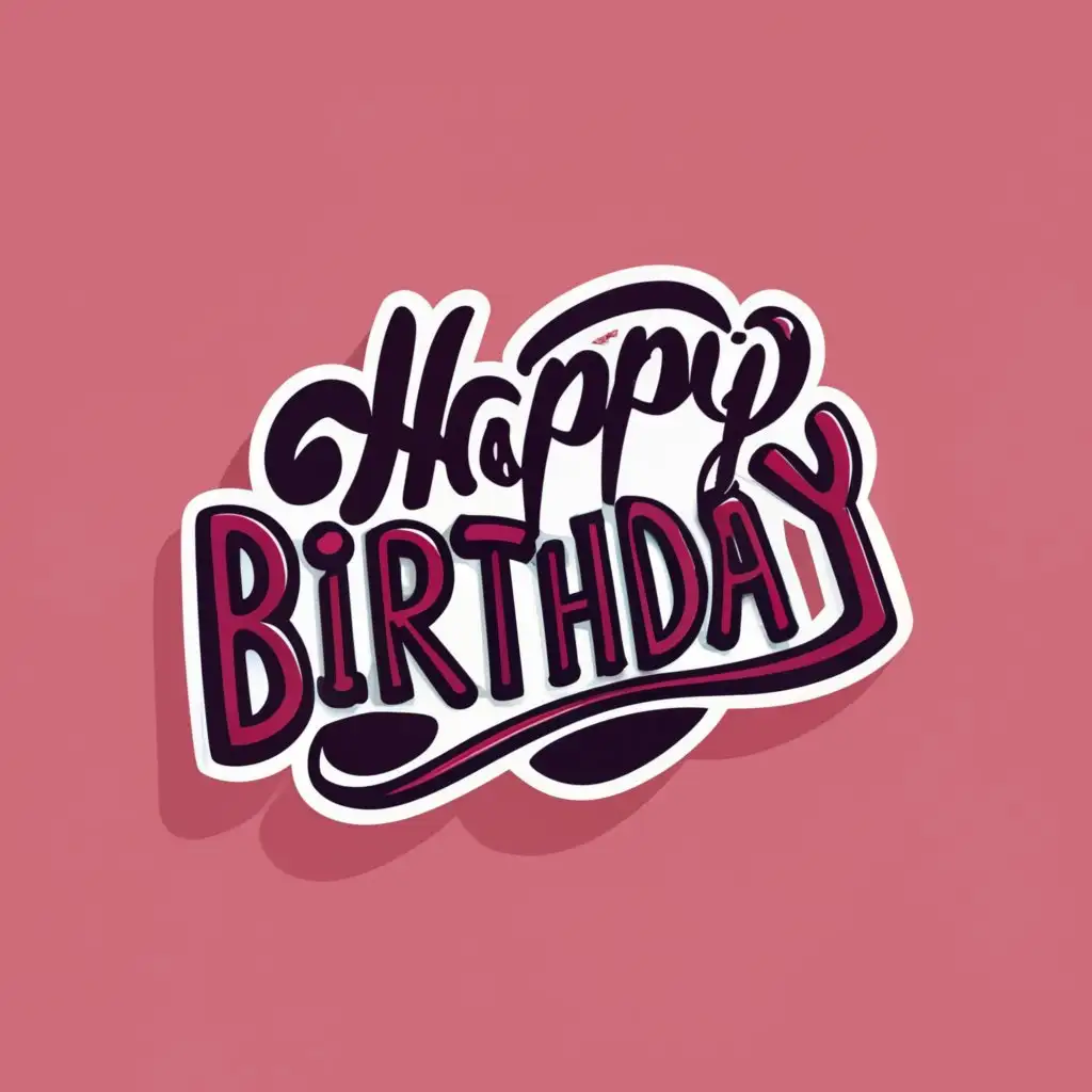 logo, Happy birthday, with the text "Happy birthday", typography, be used in Beauty Spa industry