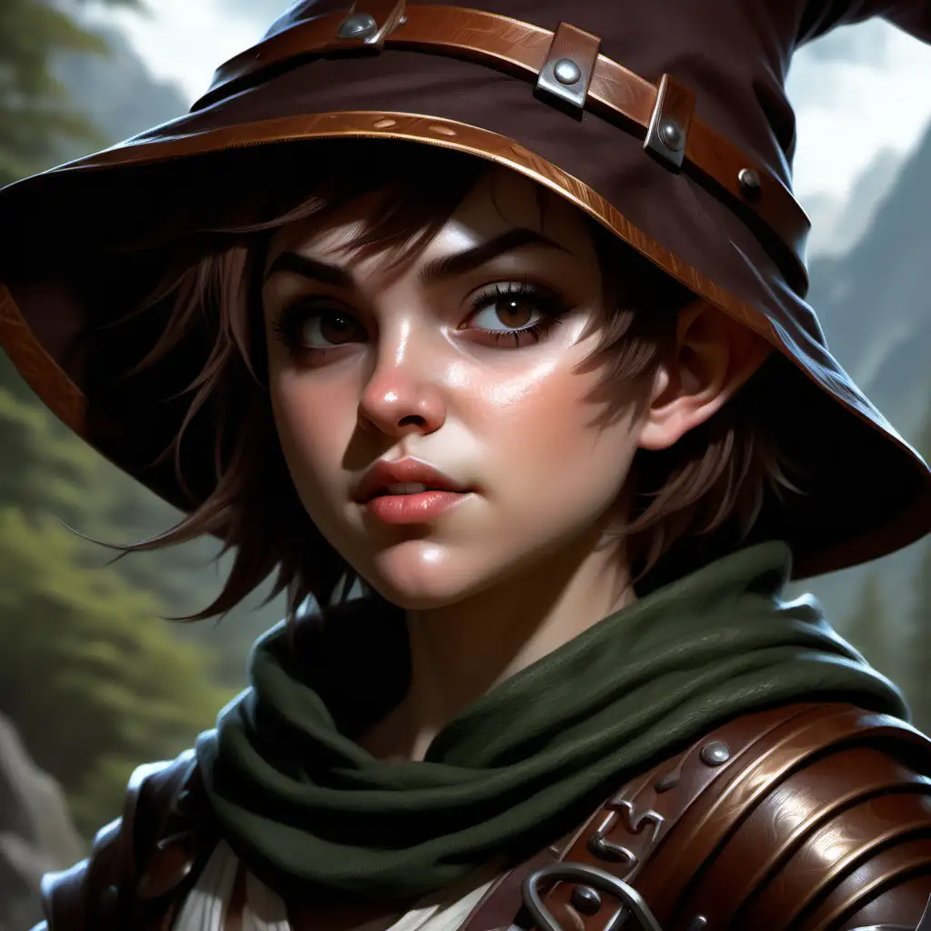 Mysterious Halfling Rogue in Detailed Fantasy Art