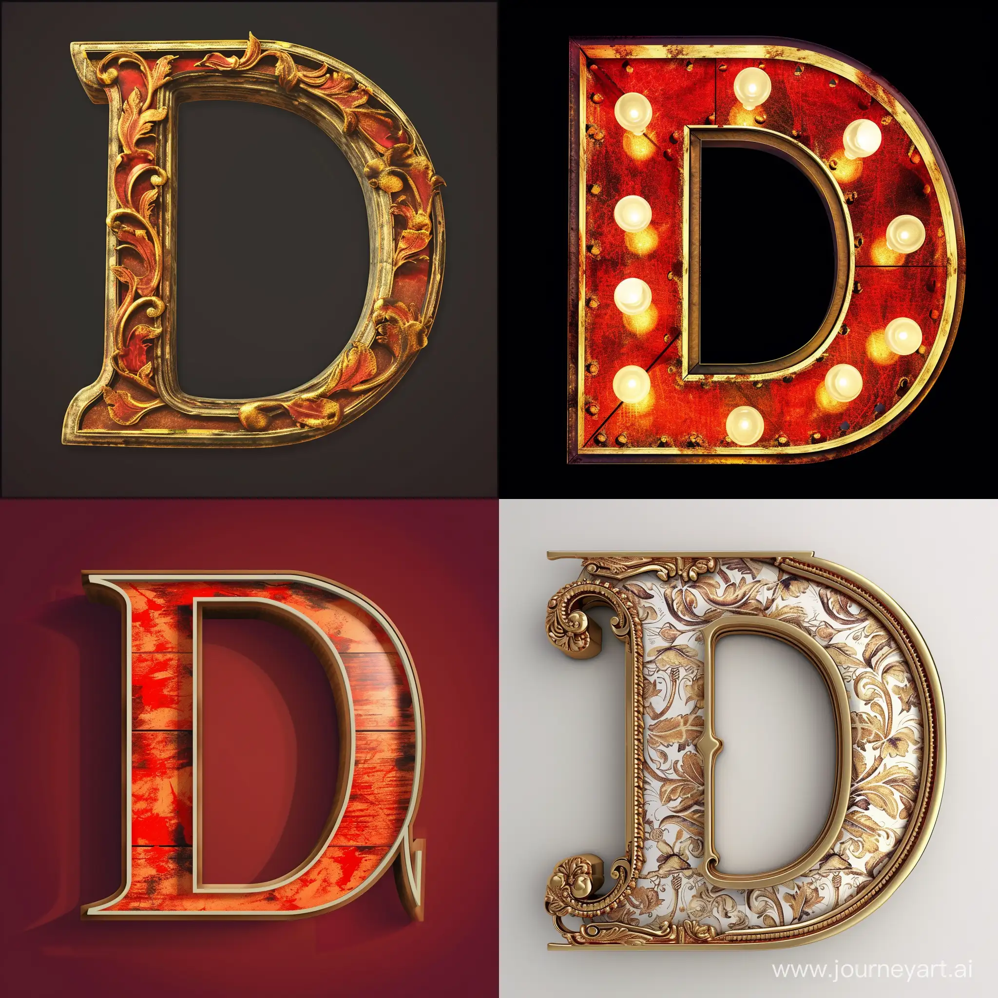Красивое оформление буквы "Д" для сайта театра