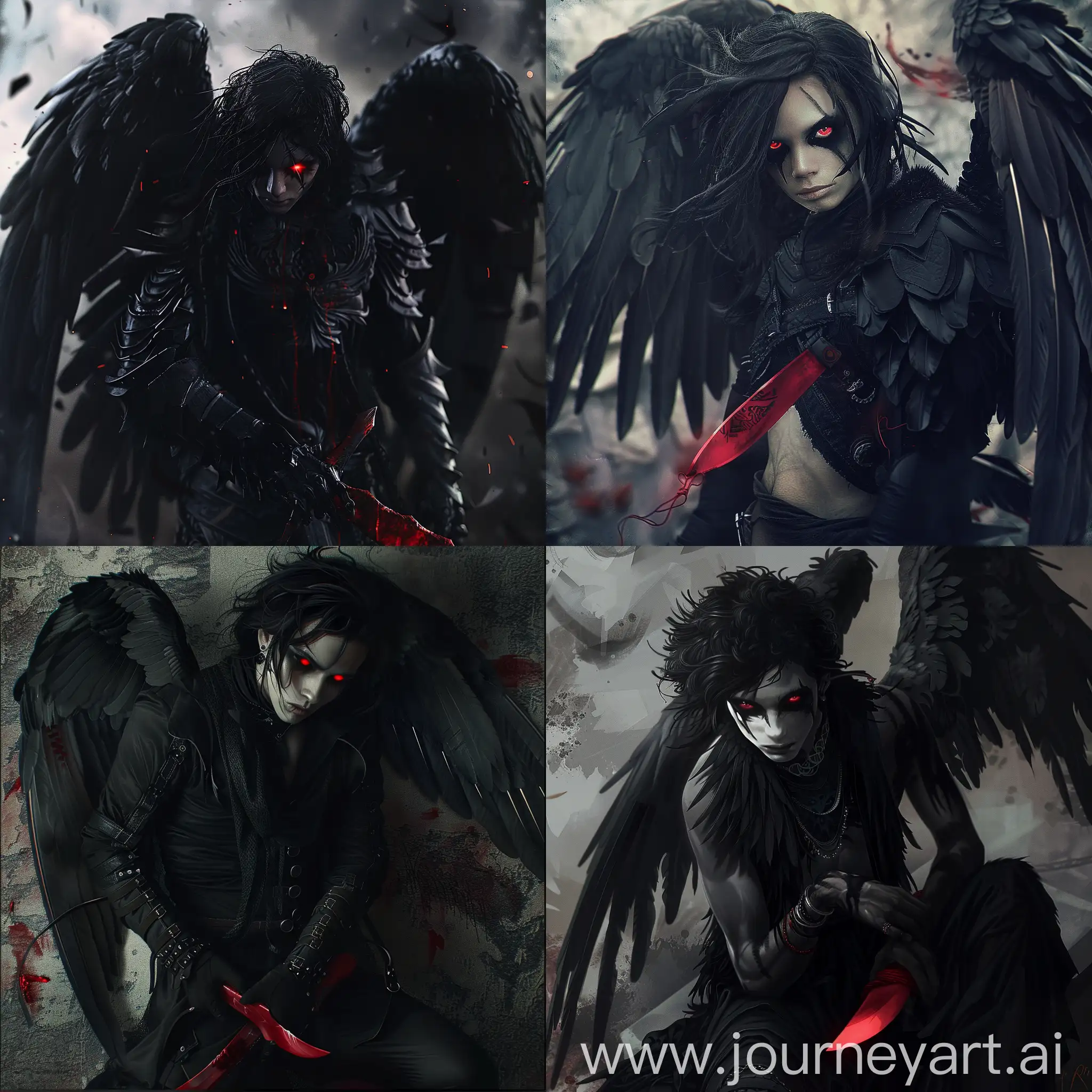 Intense-Fallen-Angel-Digital-Art-with-Red-Eyes-and-Black-Wings