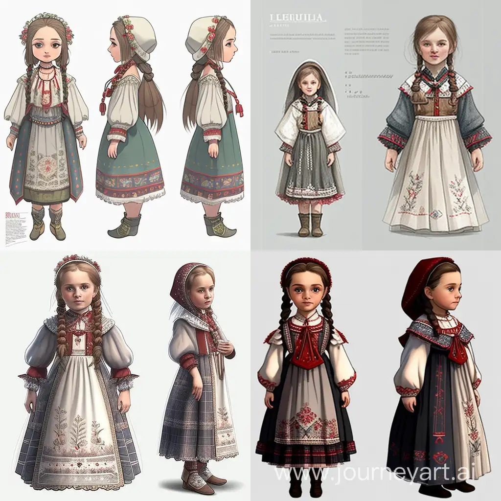 Traditional-Belarusian-Costume-Little-Girl-Model-Sheet