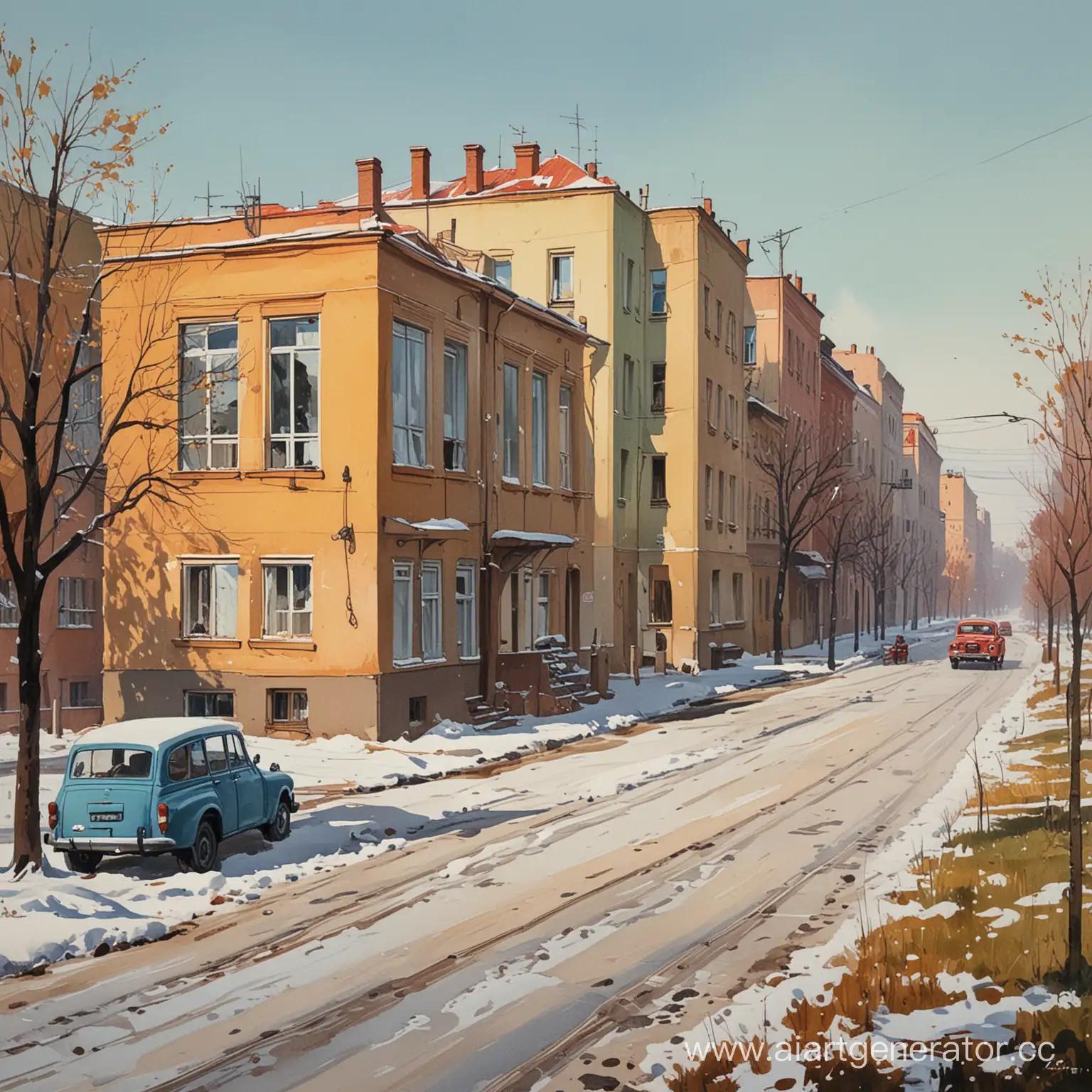 Vibrant-Sovietera-Daily-Life-Depicted-in-Gouache