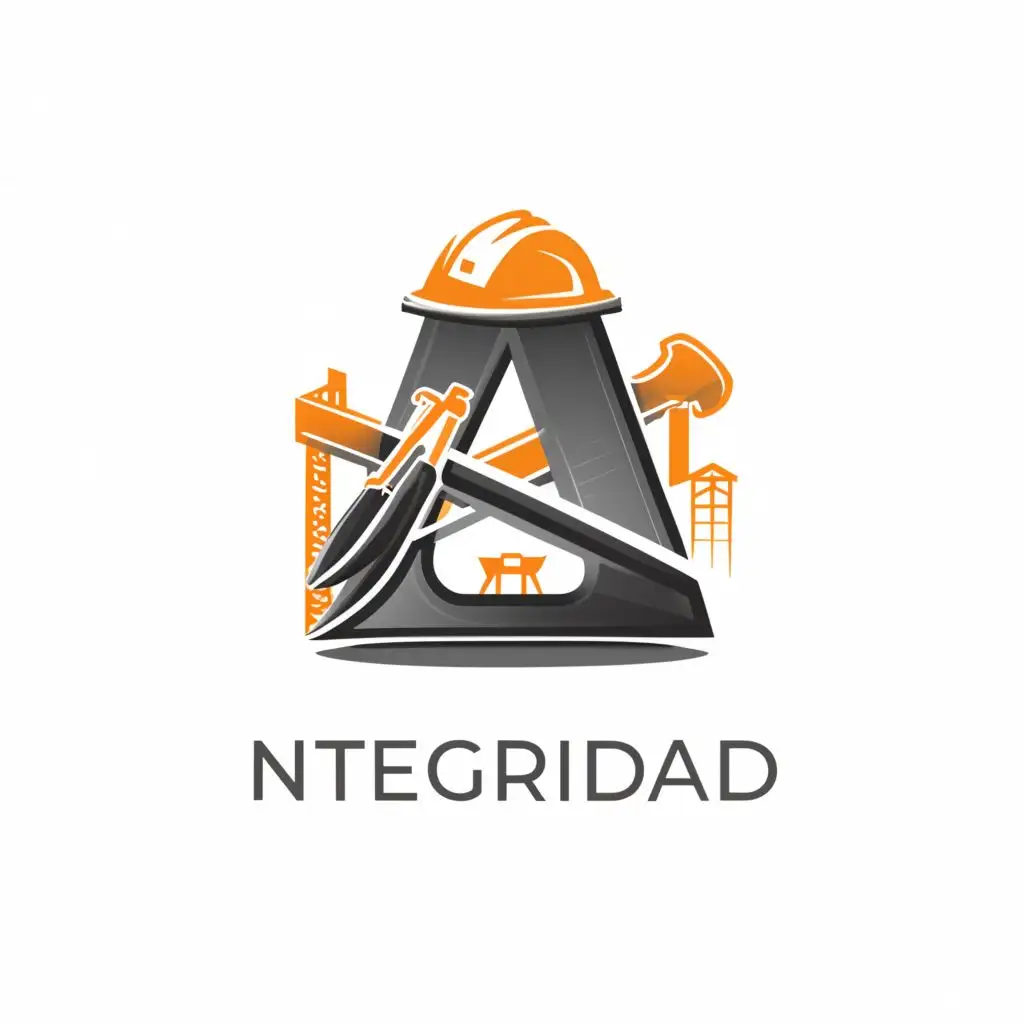 a logo design,with the text "Integridad", main symbol:A,complex,be used in Construction industry,clear background