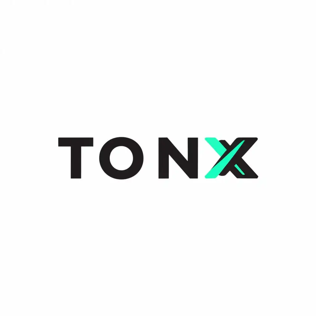 a logo design,with the text "Tonix", main symbol:X,Moderate,be used in Technology industry,clear background