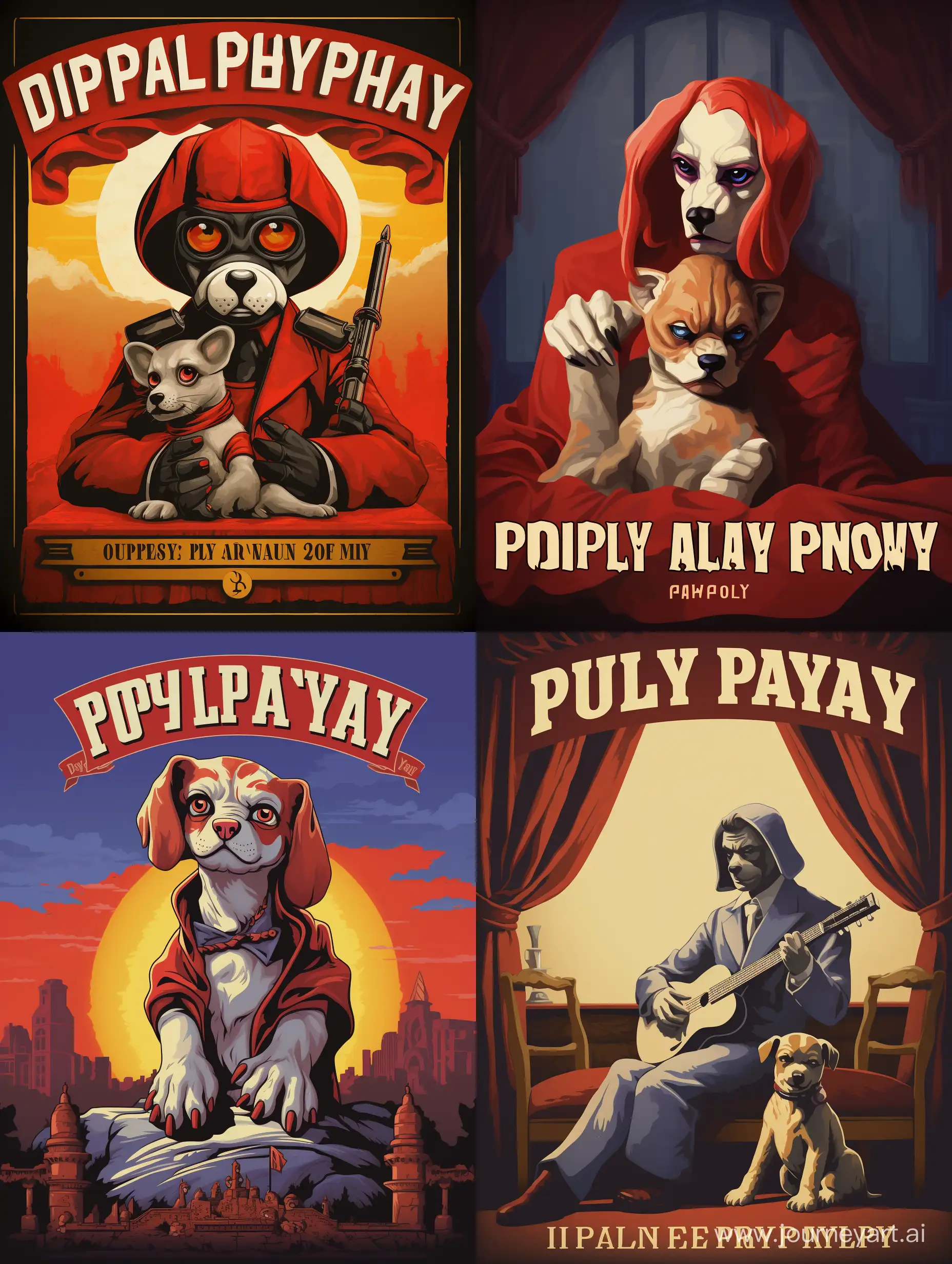 Engaging-Pupplay-Propaganda-Poster-Unique-Artistic-Expression