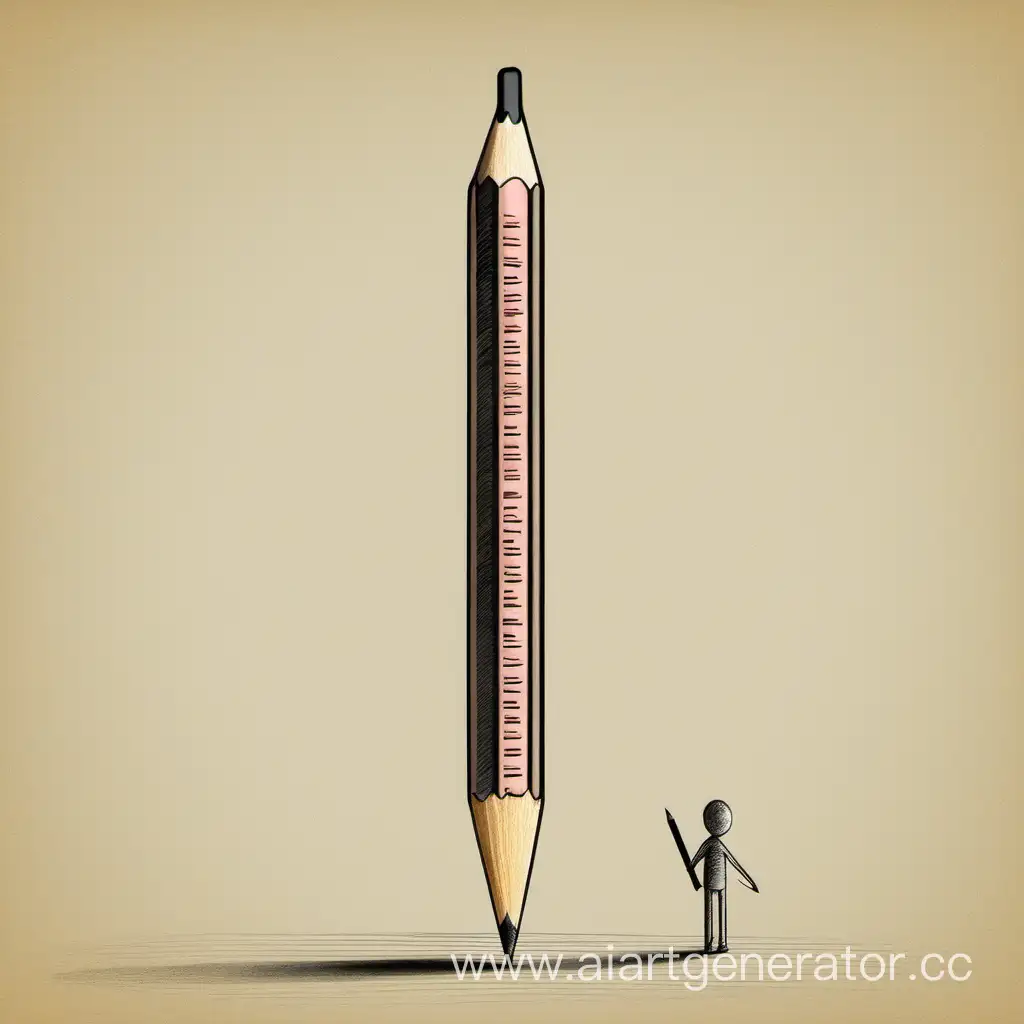 карандаш размером с человека