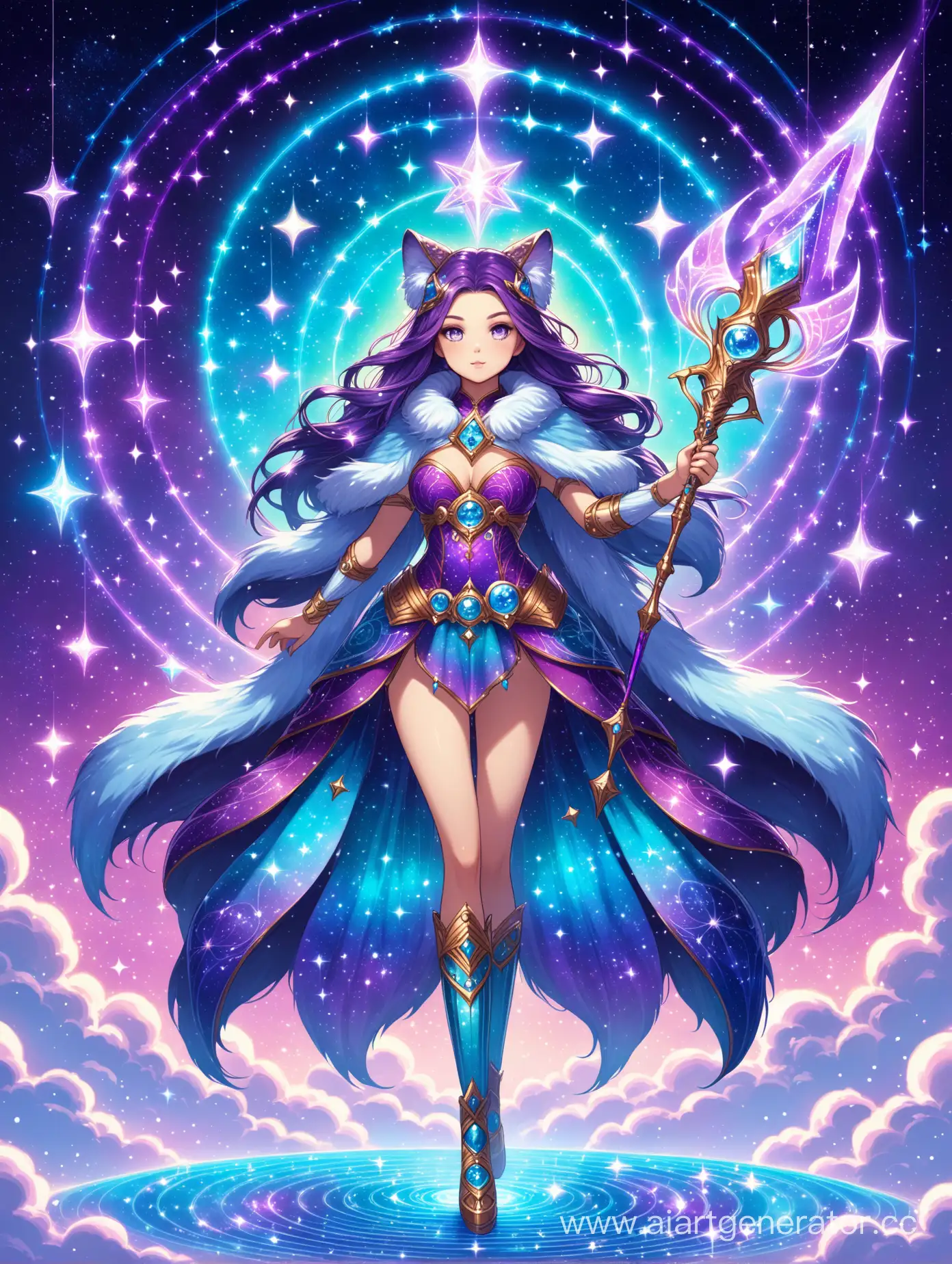 Cosmic-Magic-Girl-in-Fantasy-Attire-with-Ornate-Weapon