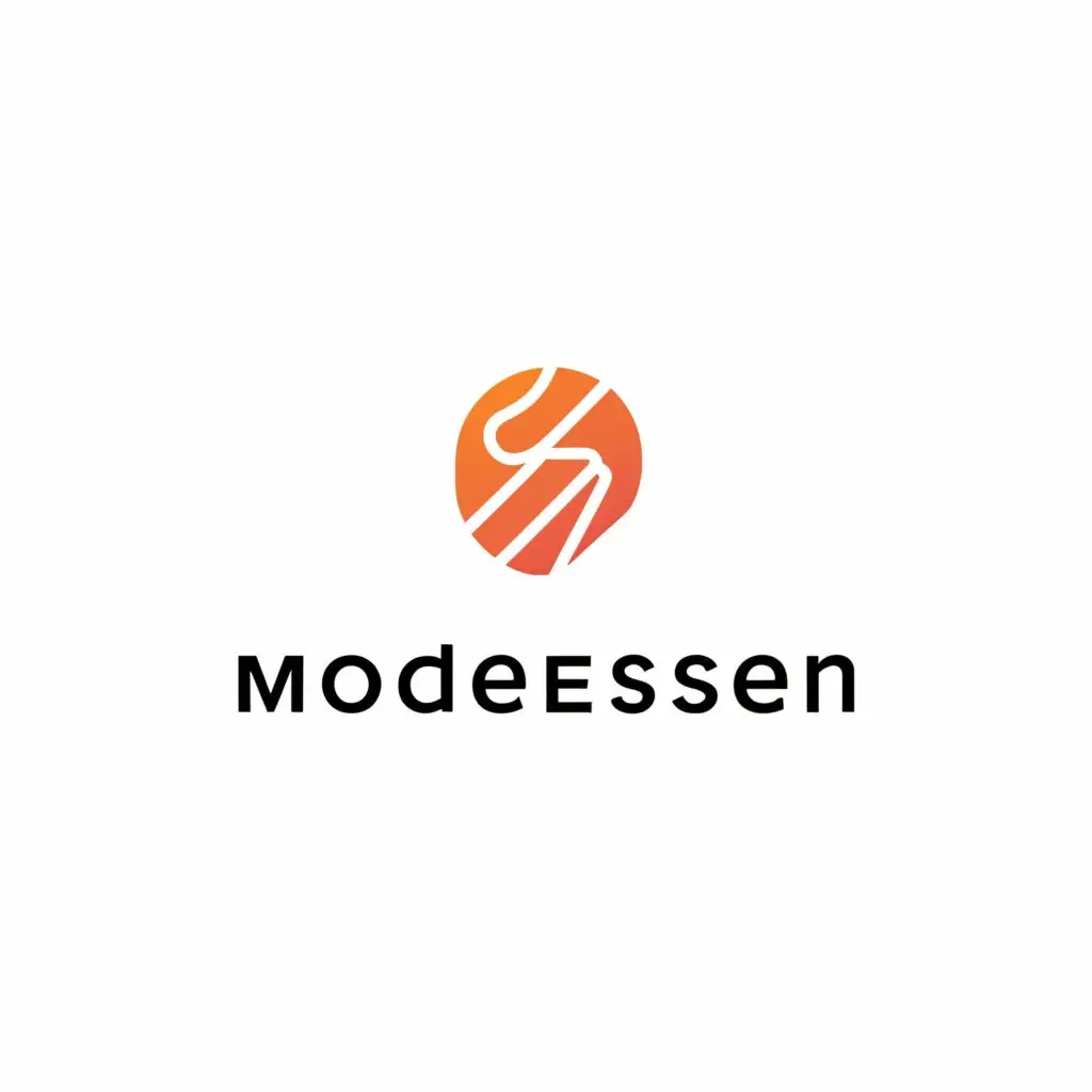a logo design,with the text "ModeEssen", main symbol:women,Minimalistic,be used in Retail industry,clear background