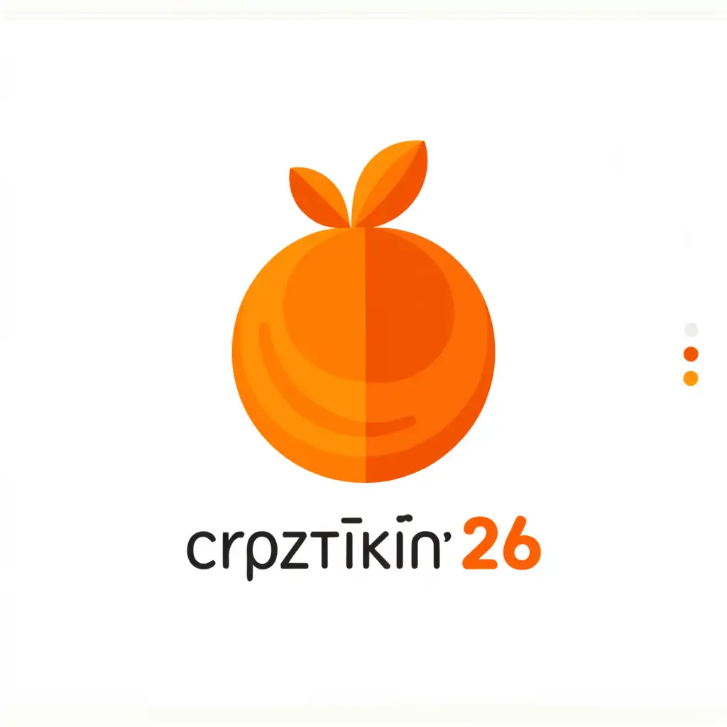 a logo design,with the text "Фрустяшки_26", main symbol:Orange, apple,Minimalistic,clear background