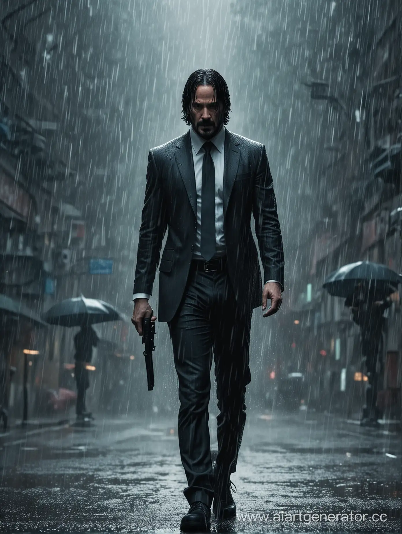 John-Wick-Inspired-Wallpaper-Vigilant-Figure-Stands-in-Rain-with-Weapons