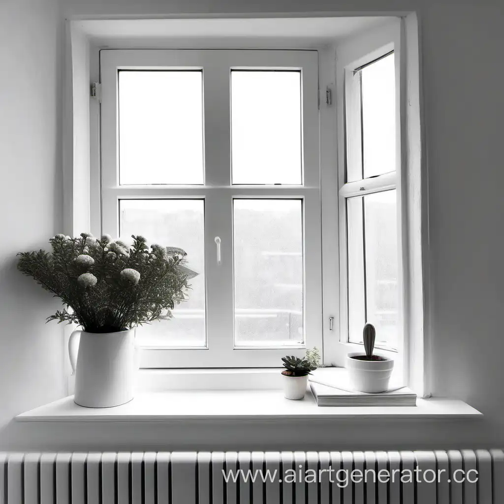 White-Interior-Windowsill-with-Minimalistic-Decor