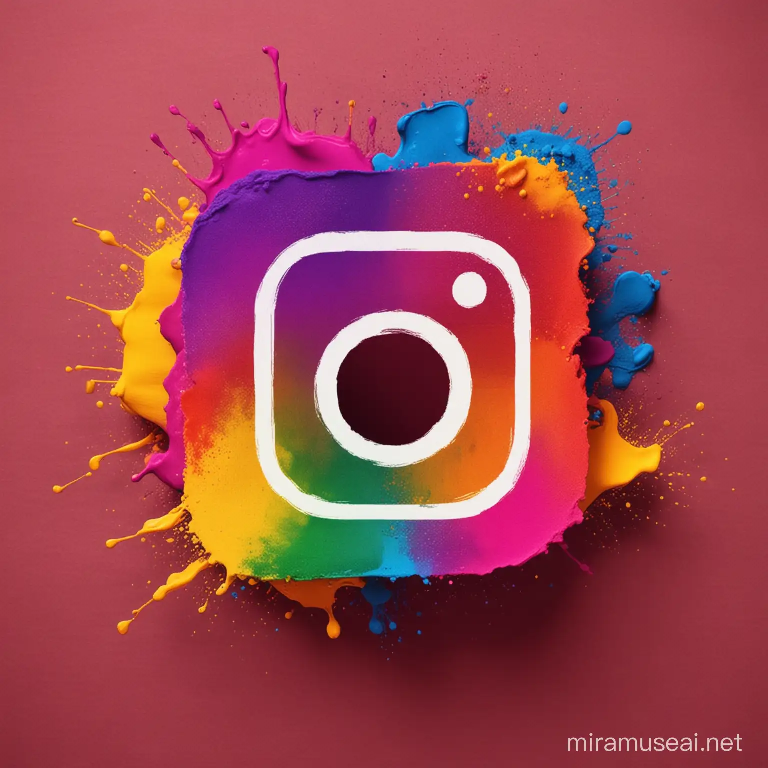 make a logo for a Instagram page name "NA" the logo should be based on holi theme