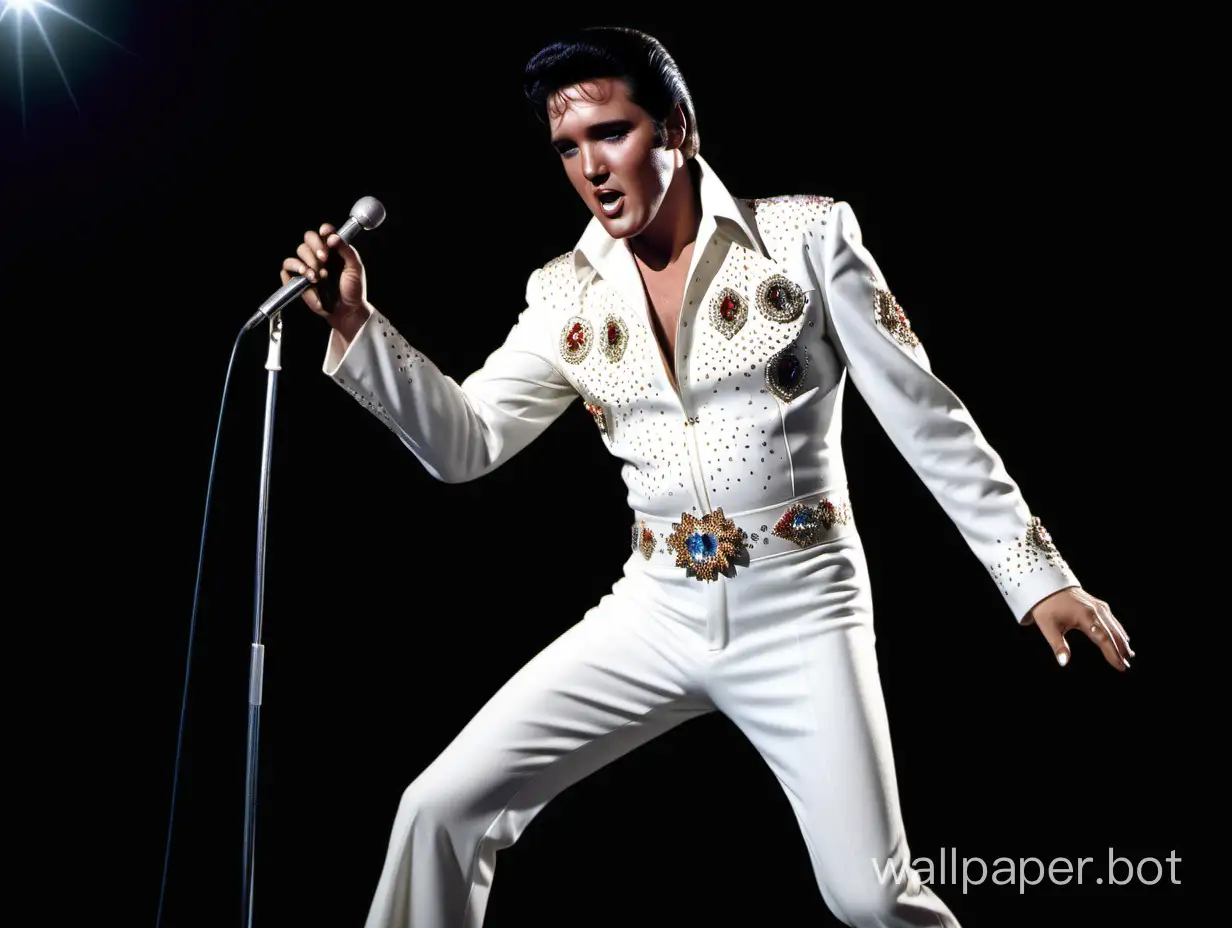 Iconic-Elvis-Presley-Singing-in-JewelStudded-White-Jumpsuit