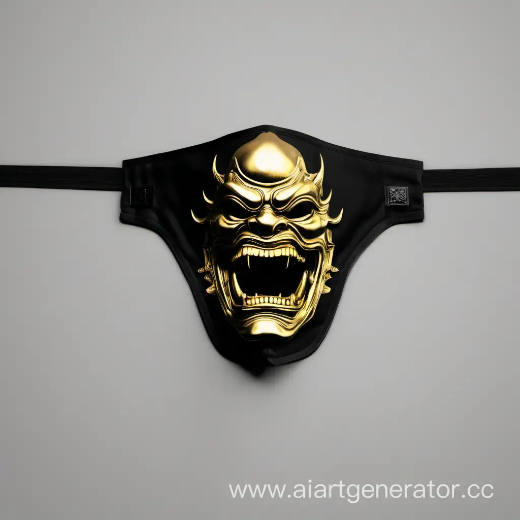 Ancient-Fang-Samurai-Mouth-Mask-in-Black-and-Gold