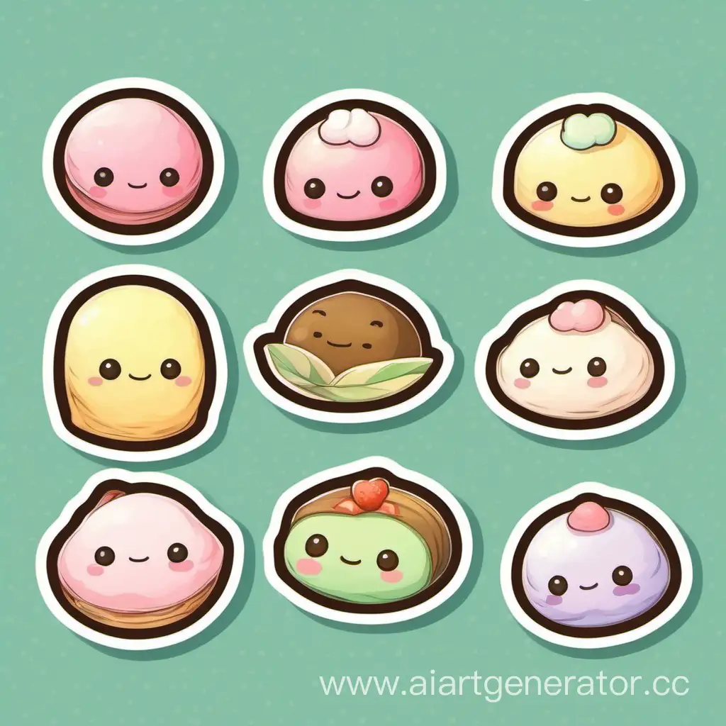 Japanese-Mochi-Pastry-Stickers-on-A4-Cartoon-Format-with-2mm-Margin