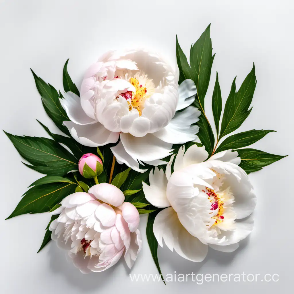 Painting-White-Peonies-on-White-Background