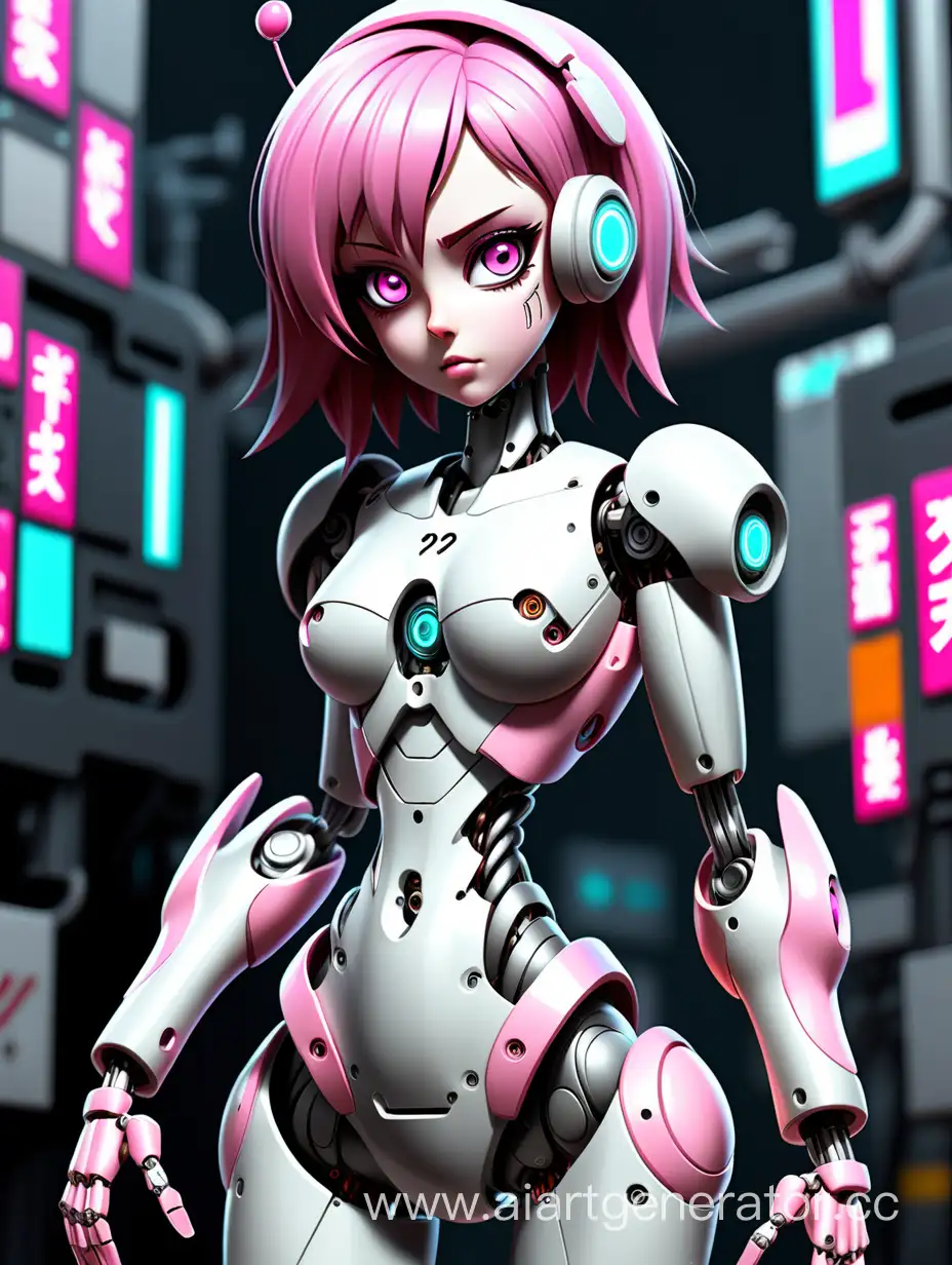 Futuristic-Cyber-Punk-Anime-Art-Graceful-Female-Robot-with-Microchip-Body-and-Detailed-RoboHands