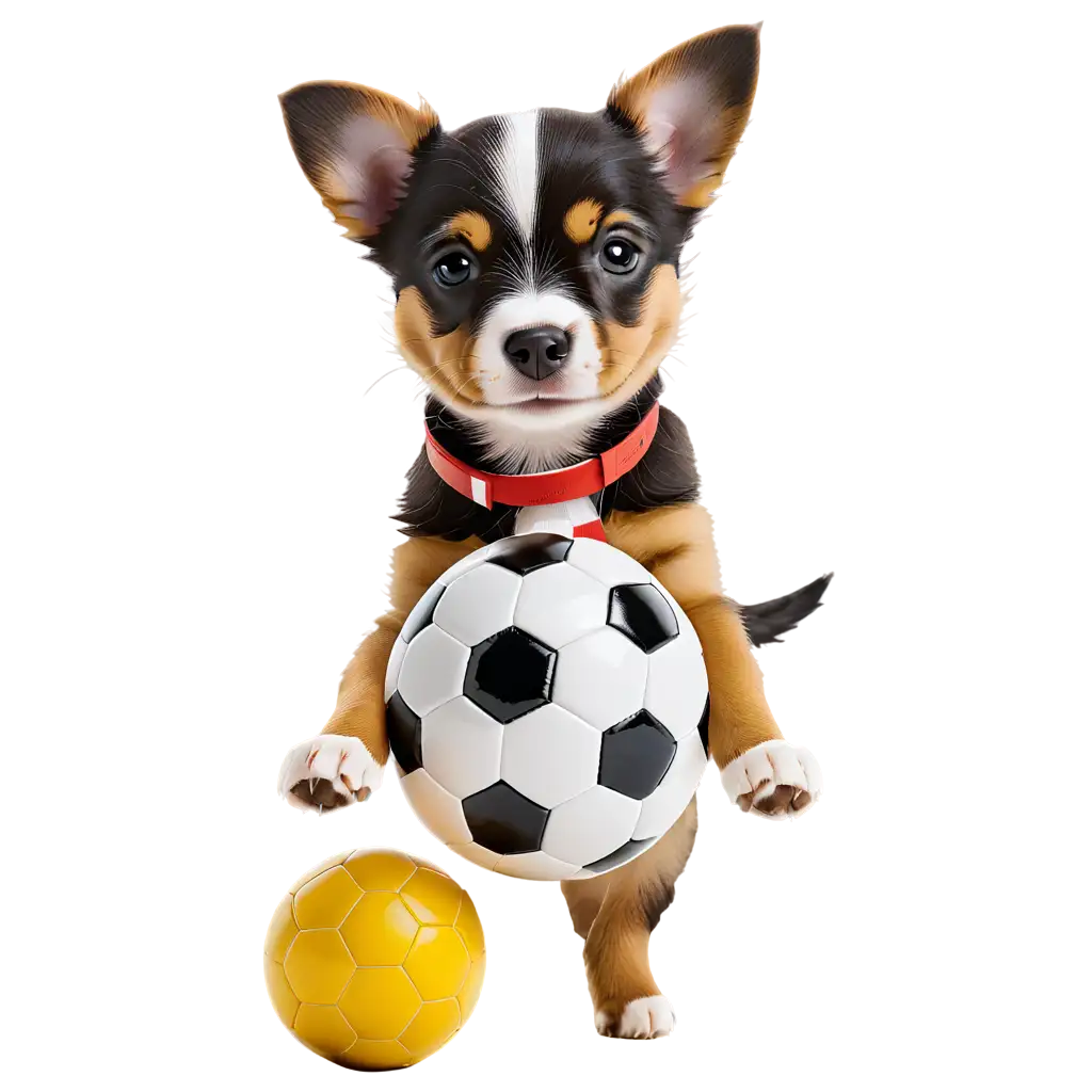 Adorable-PNG-Image-of-a-Puppy-Playing-Soccer-Enhance-Your-Content-with-HighQuality-Visuals