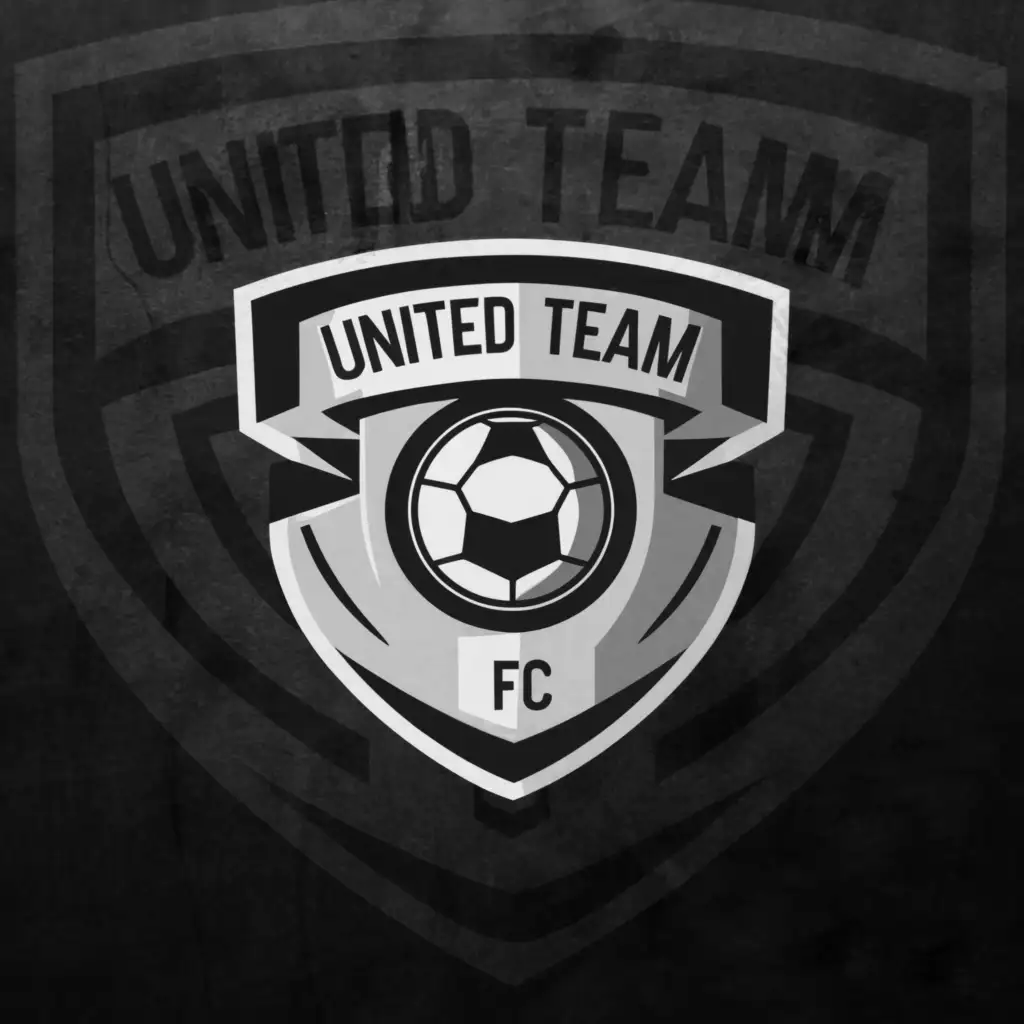 a logo design,with the text "United team FC", main symbol:Football club,Moderate,be used in Sports Fitness industry,clear background