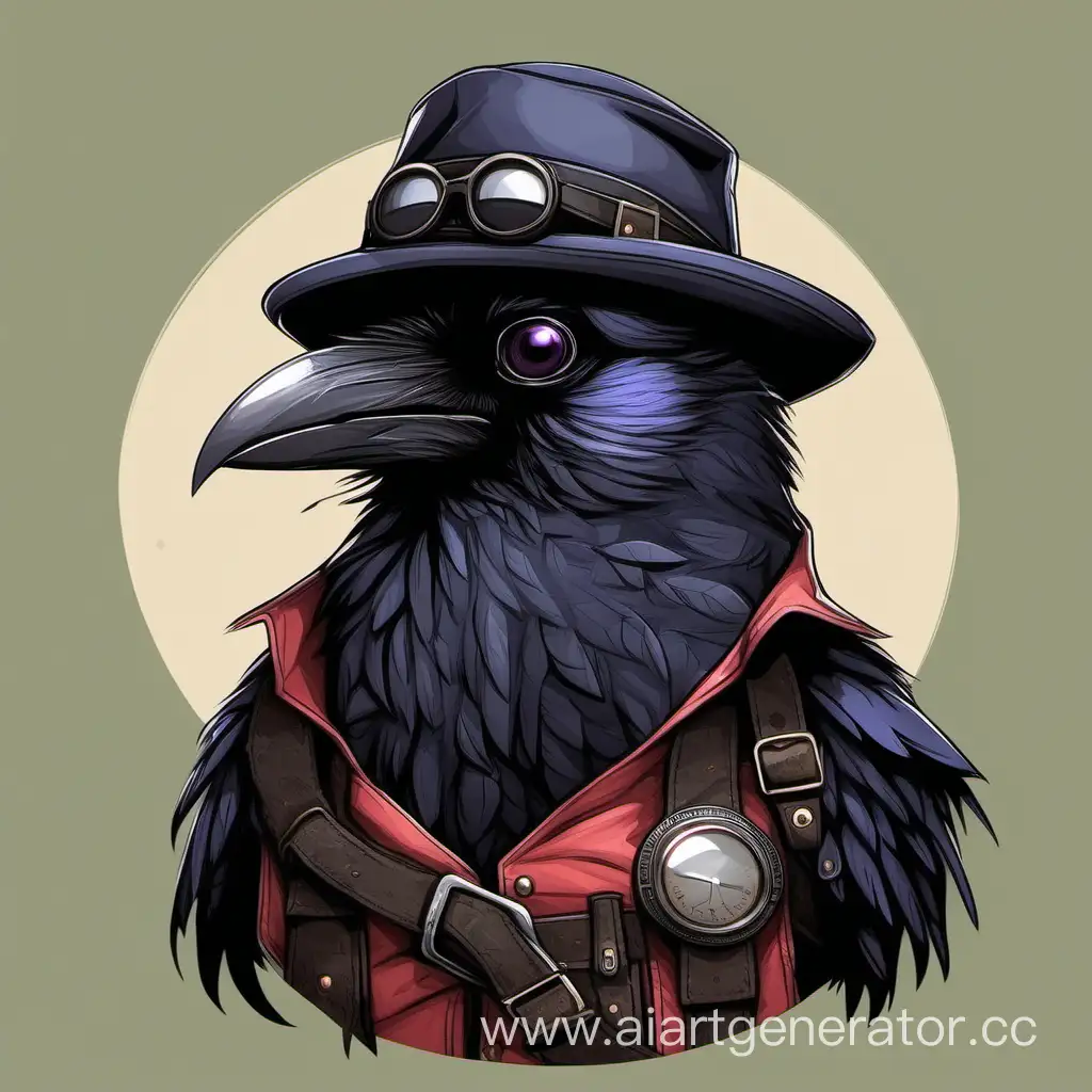 Adventurous-Raven-with-Glasses-and-Hat-Playful-Putishe-Companion