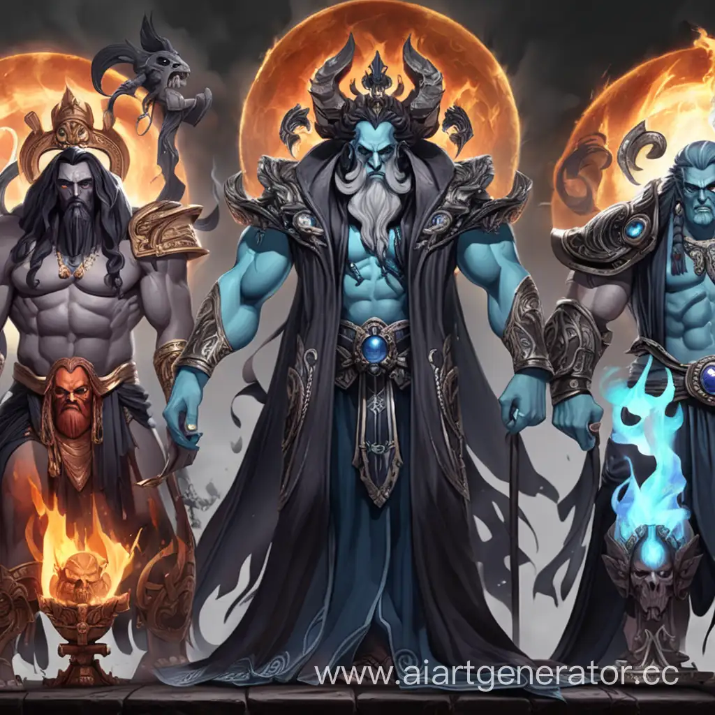 Боги из игры Hades