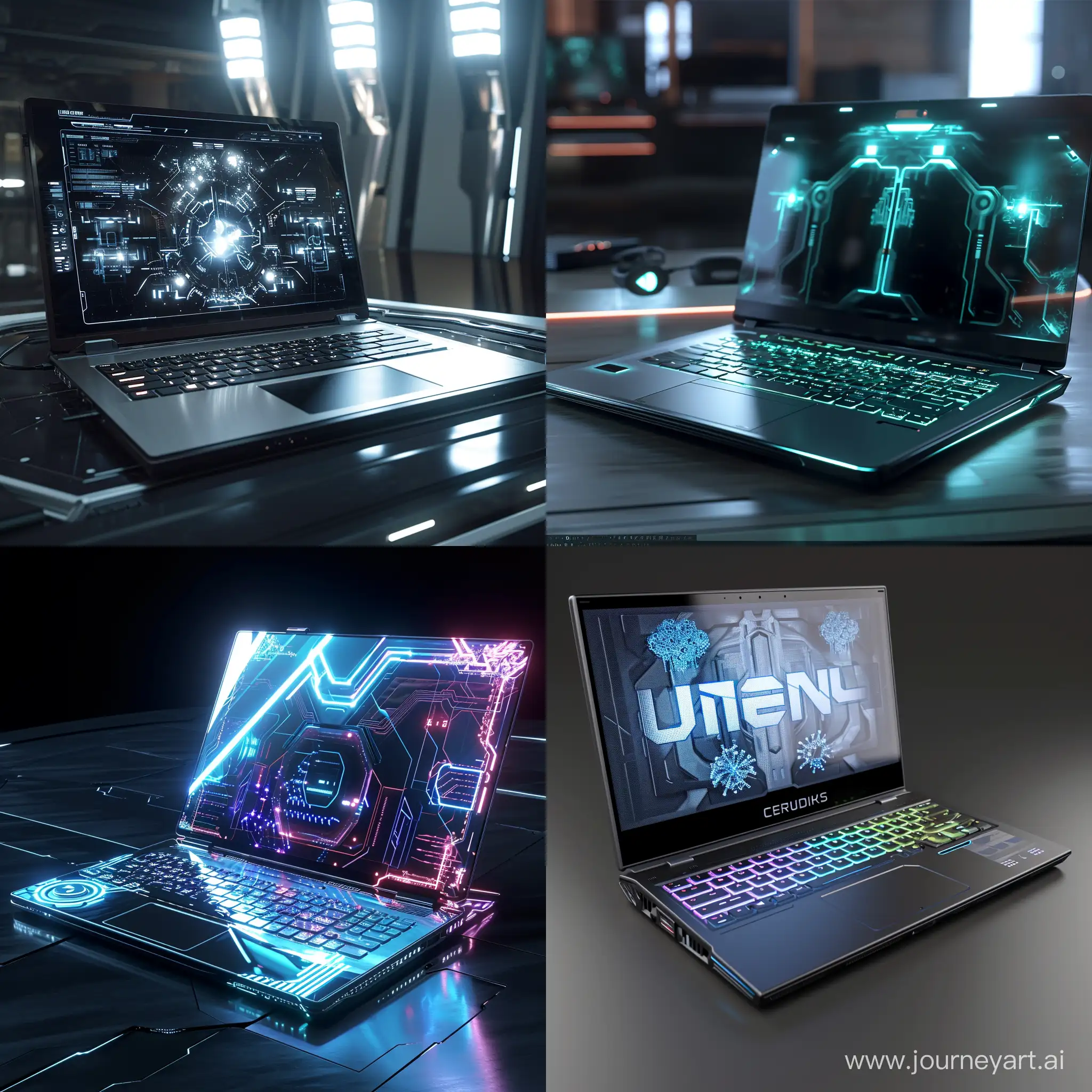 Futuristic-Laptop-with-Unreal-Engine-5-and-Nanotechnology-in-HighTech-Science-Fiction-Setting